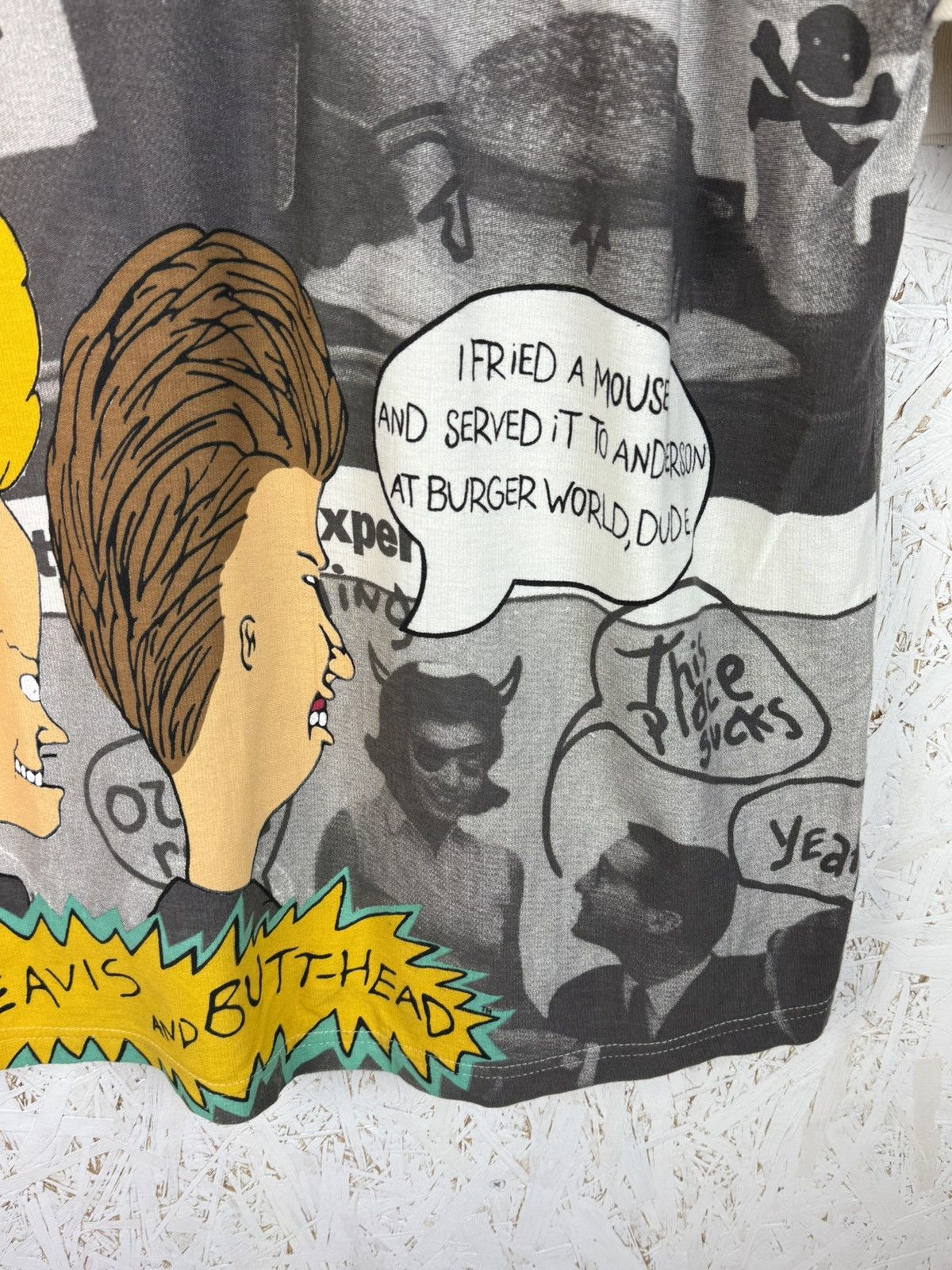 Vintage 90s Vintage Beavis And Butthead MTV Promo AOP T-Shirt Size L Size US L / EU 52-54 / 3 - 6 Thumbnail