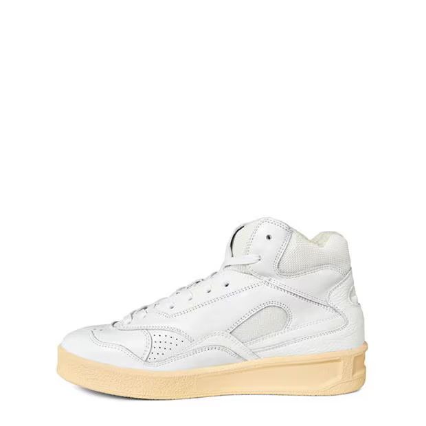 Jil Sander o1g2r1mq1024 Gum Sole High Top Trainers in White Size US 7 / IT 37 - 2 Thumbnail