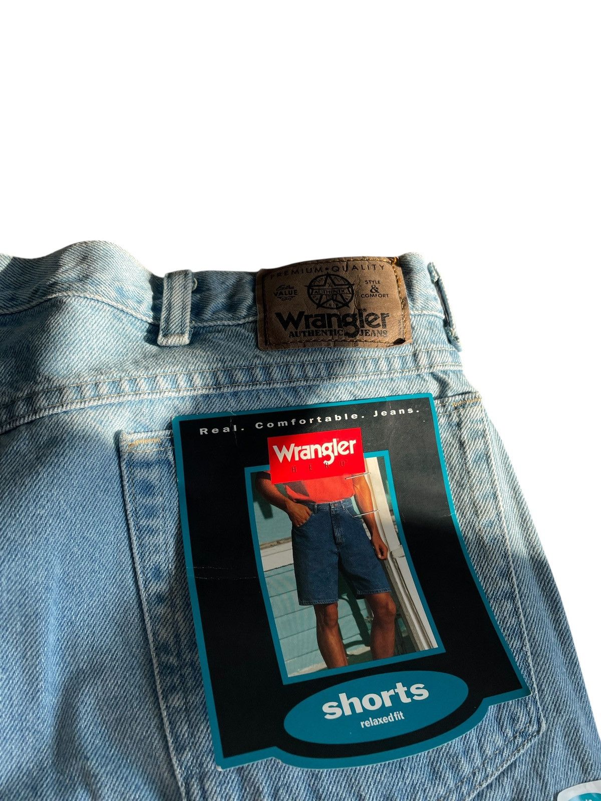 Wrangler Y2K Wrangler Mens light wash denim jorts shorts baggy 42 Size US 42 / EU 58 - 5 Thumbnail