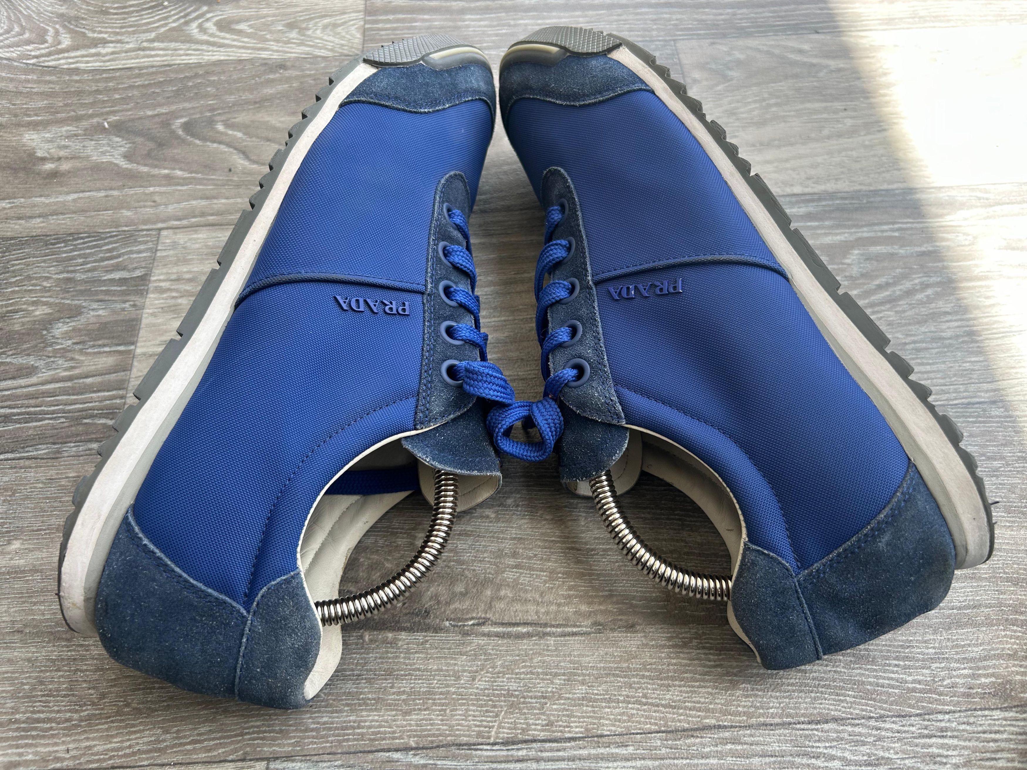 Prada Prada Linea Rossa Low Top Sneakers In Blue Suede Sz 42 Size US 9 / EU 42 - 5 Thumbnail