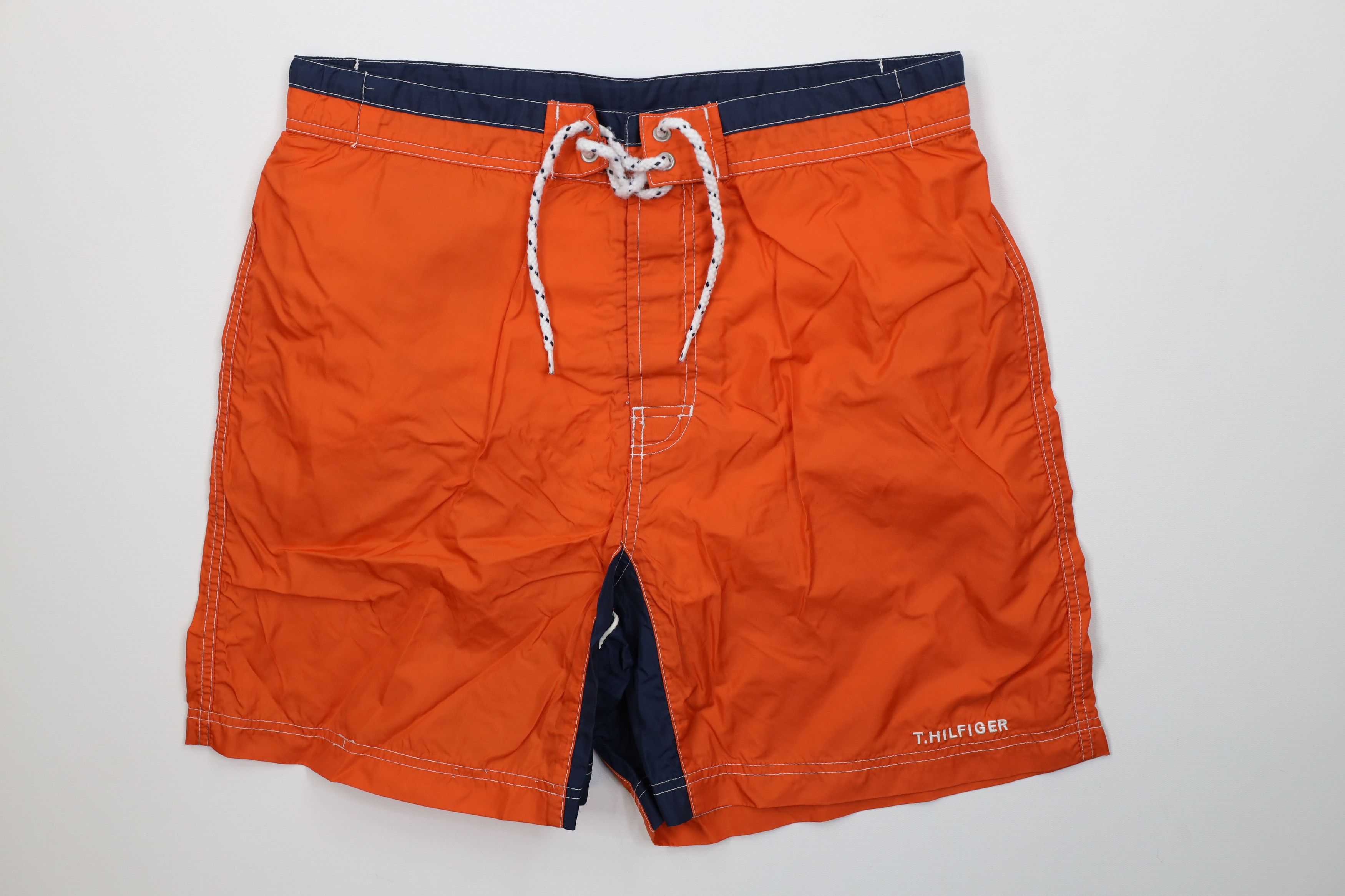 Tommy Hilfiger Vintage 90s Tommy Hilfiger Above Knee Lined Shorts Trunks Size US 32 / EU 48 - 1 Thumbnail