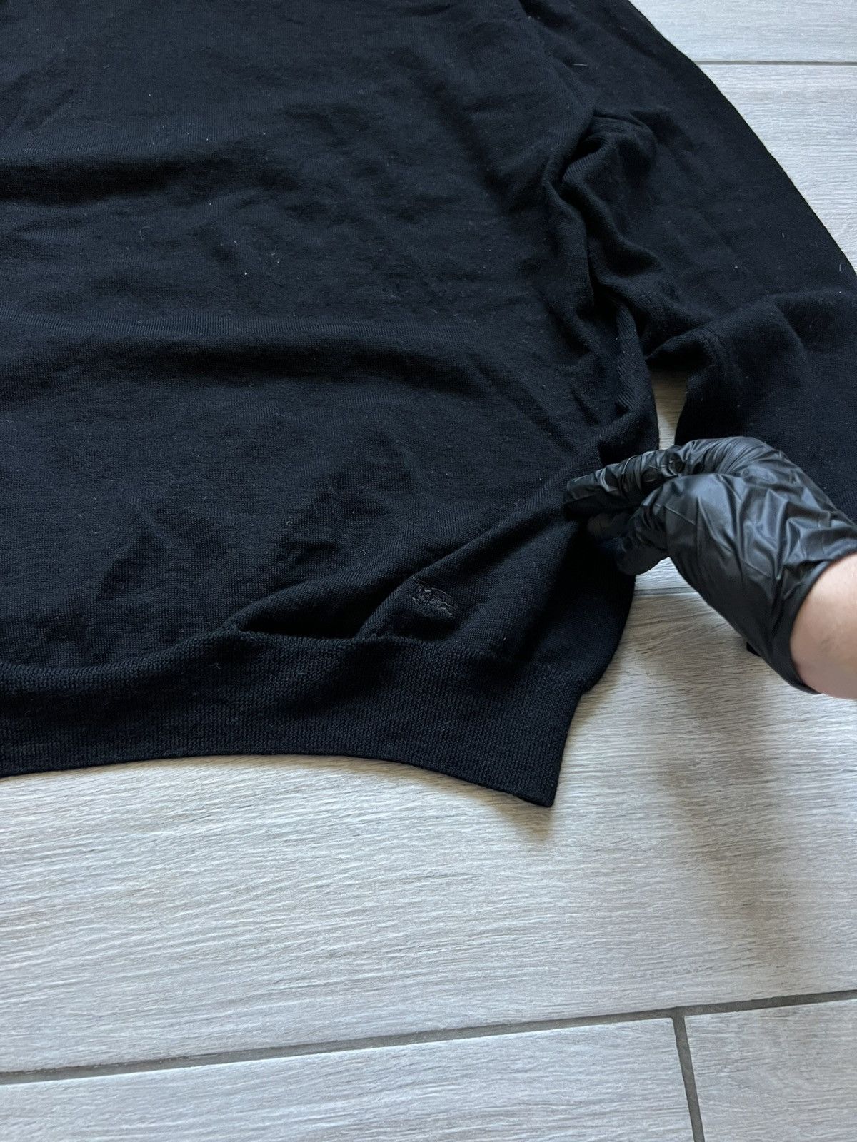 Burberry Vintage Burberry Sweatshirt Knit Black Old Money Size US L / EU 52-54 / 3 - 5 Thumbnail