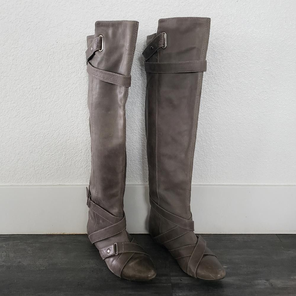 Bebe Grey | BEBE | Dana Strapped Tall Boot Size US 7 / IT 37 - 3 Thumbnail