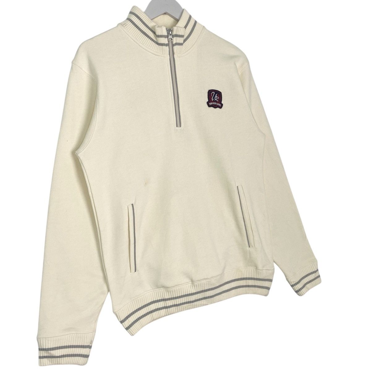 Vintage Vintage Van Jac Half Zip Sweatshirt Beige Pullover Size M Size US M / EU 48-50 / 2 - 3 Thumbnail
