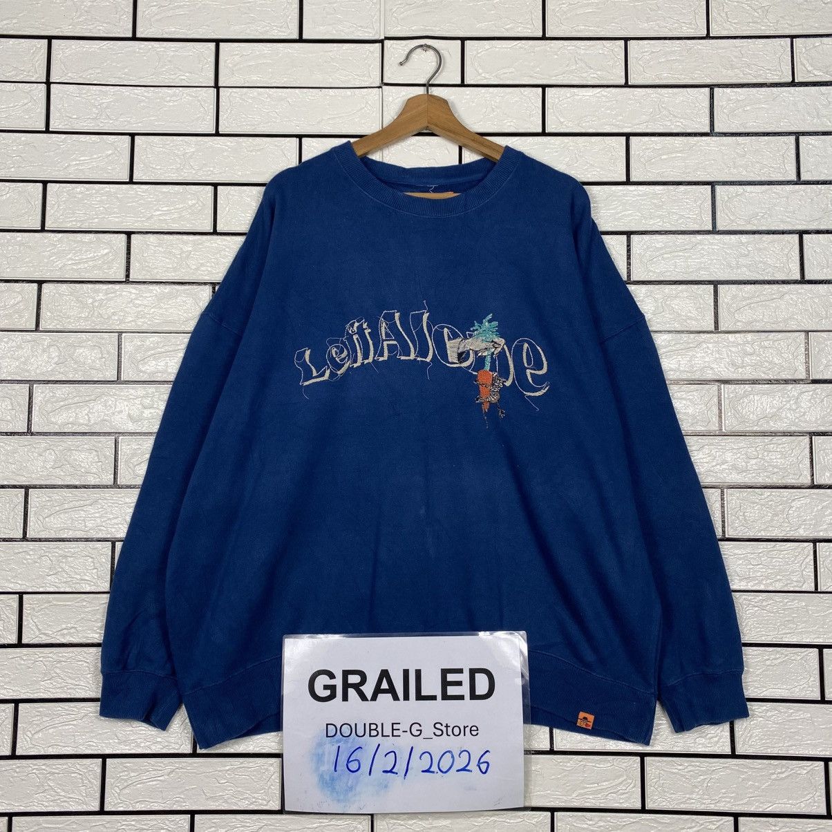Japanese Brand 📌Vintage Sweatshirt Left Nona Cartoon Big Logo Size US L / EU 52-54 / 3 - 1 Thumbnail