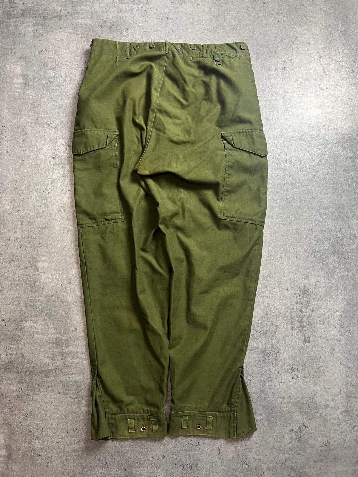 Vintage Vintage 90s avant garde swedish flared army pants khaki Size US 36 / EU 52 - 7 Thumbnail