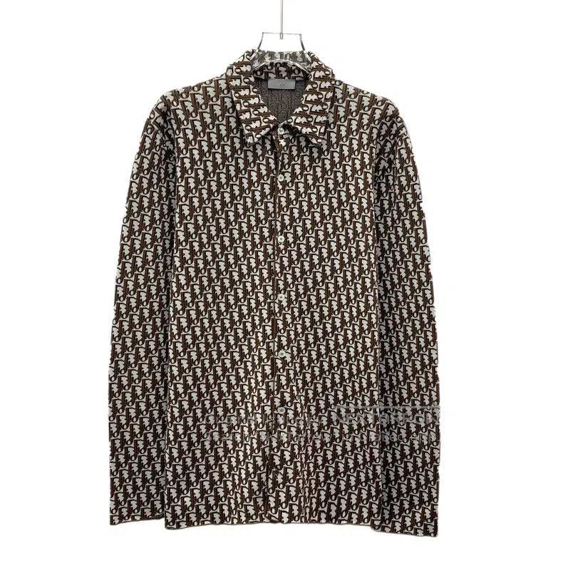 Dior Dior Brown old flower full print cotton knitted coat Size US S / EU 44-46 / 1 - 1 Thumbnail