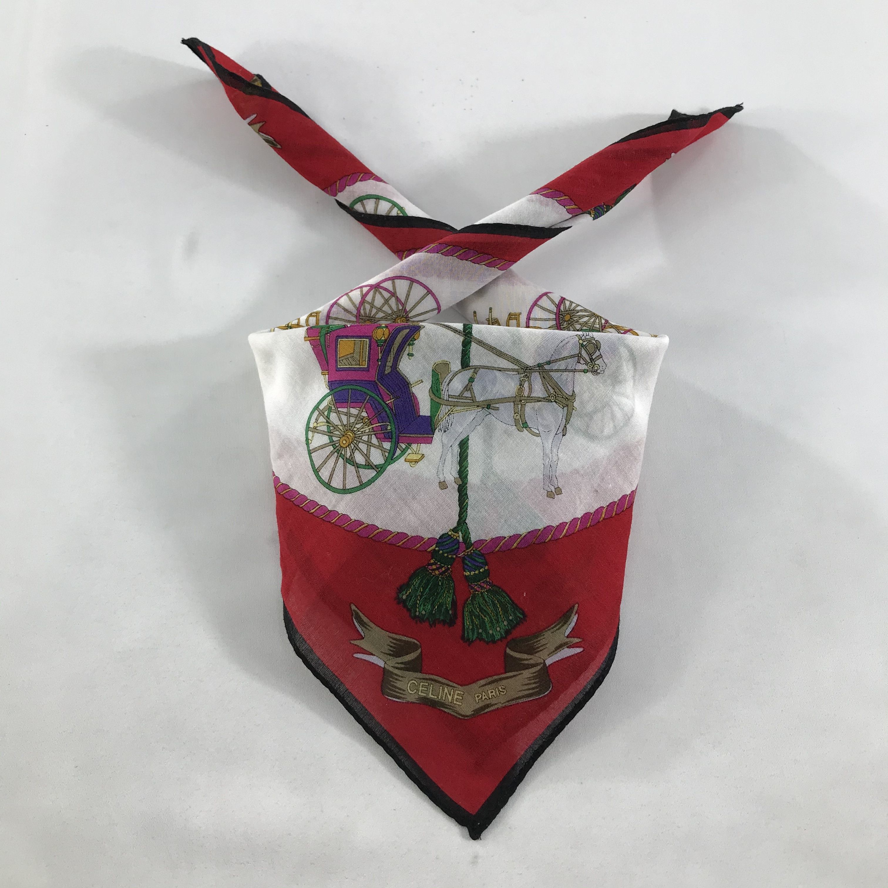 Celine × Vintage Celine Bandana / Handkerchief / Neckerchief - S1674 Size ONE SIZE - 3 Thumbnail