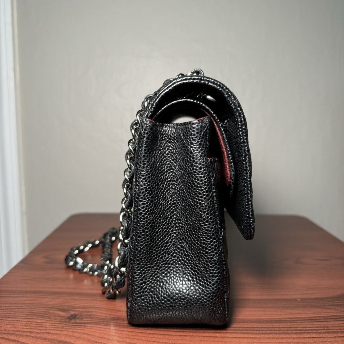 Chanel CHANEL Caviar Quilted Medium Double Flap in Black Size ONE SIZE - 6 Thumbnail