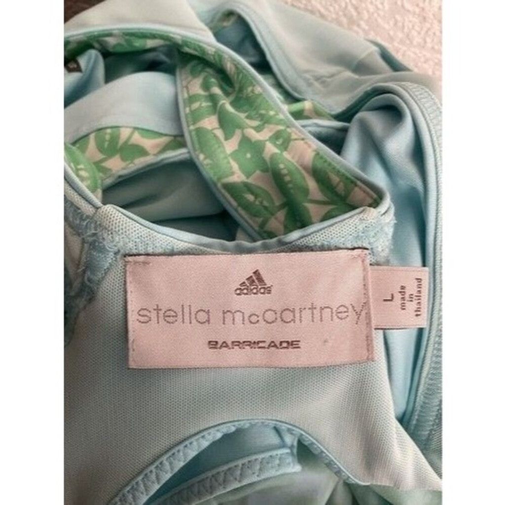 Adidas Adidas Stella McCartney Blue Pleat Mini Tennis Dress Size L Size L / US 10 / IT 46 - 5 Thumbnail
