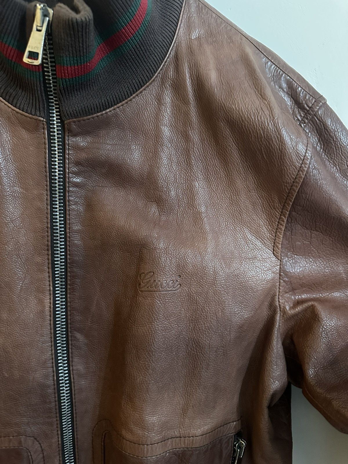 Gucci Gucci Leather Jacket Size US XXL / EU 58 / 5 - 9 Thumbnail