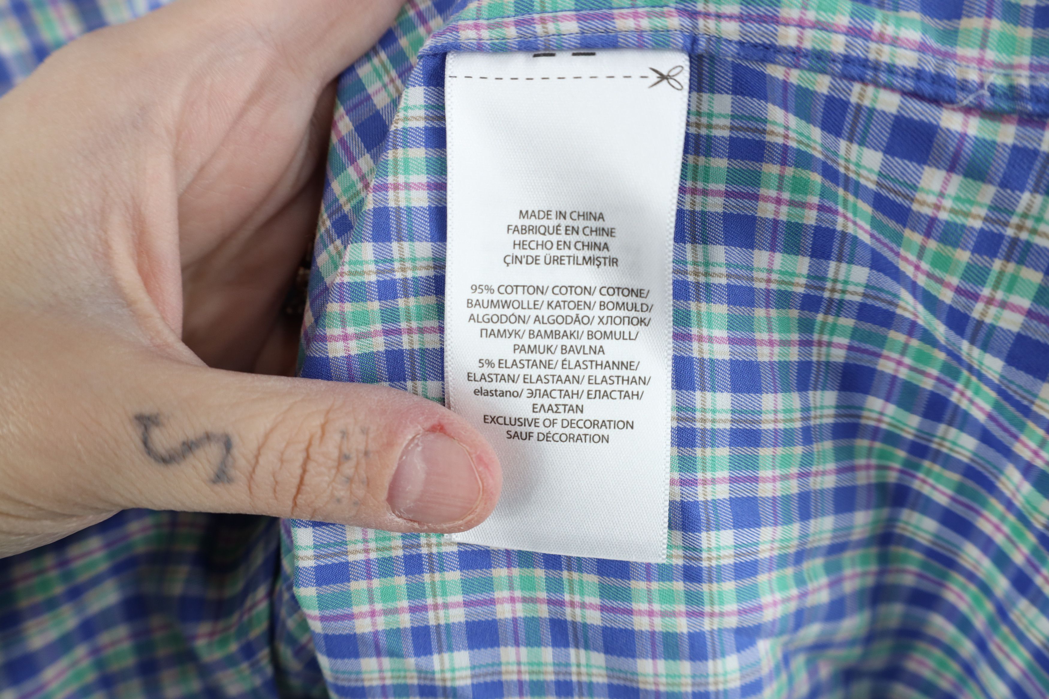 Ralph Lauren Ralph Lauren Stretch Collared Button Shirt Rainbow Plaid Size US XL / EU 56 / 4 - 9 Thumbnail