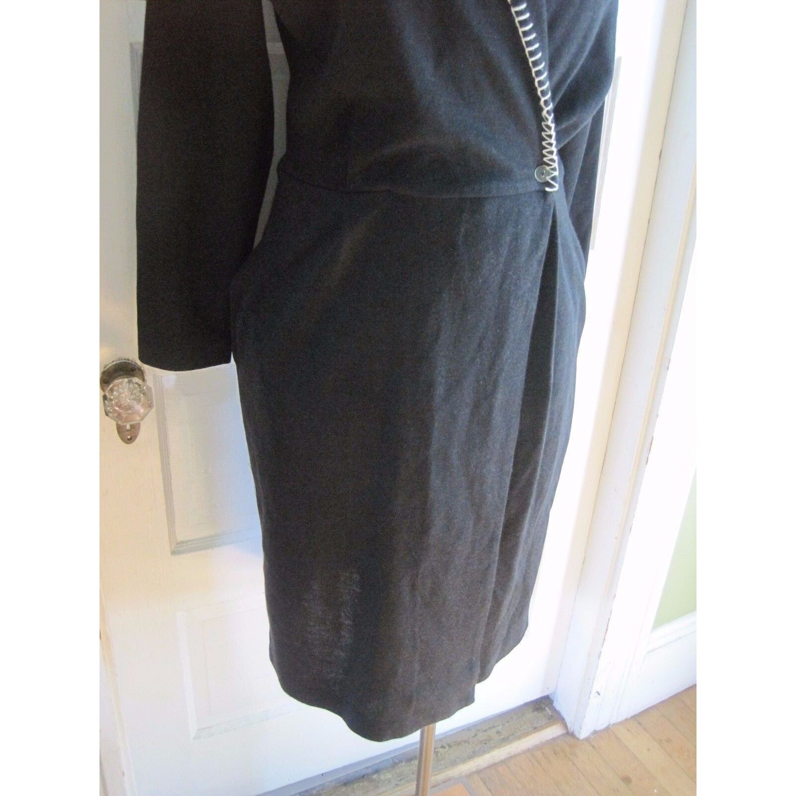 Vintage Beechers Brook Jersey Knit Shawl Collar Wrap dress 8 Canada Size M / US 6-8 / IT 42-44 - 3 Thumbnail
