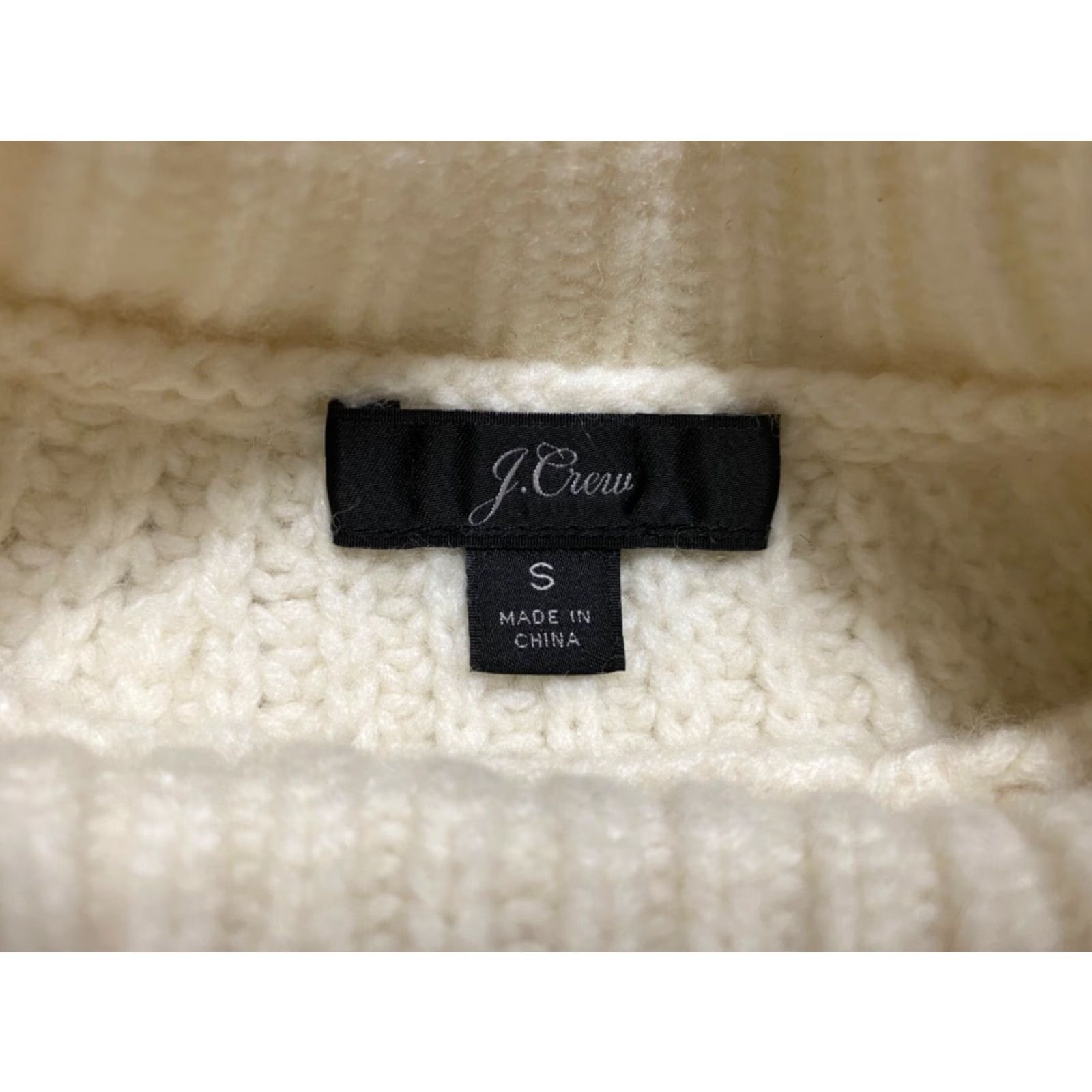 J.Crew J. Crew Womens Sweater Ivory Mock Neck Oversized Raglan Sleeve Wool Blend Knit | XS? Wait not allowed. Size S / US 4 / IT 40 - 4 Thumbnail
