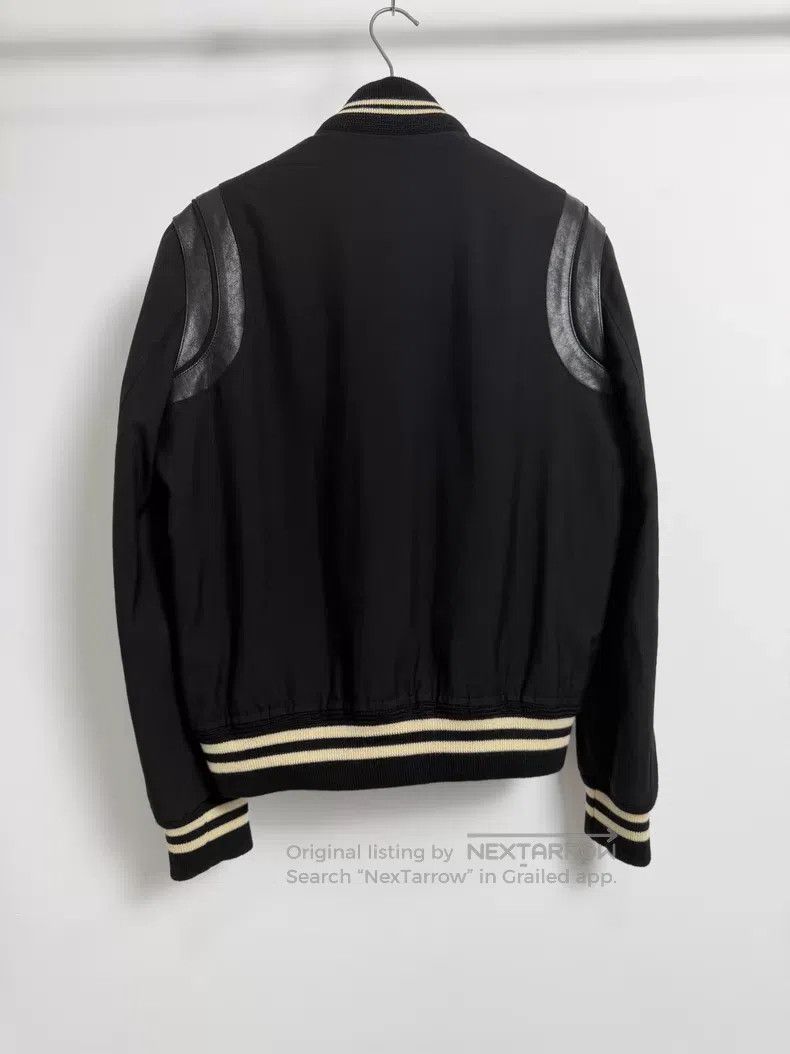 Saint Laurent Paris Saint Laurent Paris Black武士 Patchwork Baseball Jacket Size US M / EU 48-50 / 2 - 2 Thumbnail