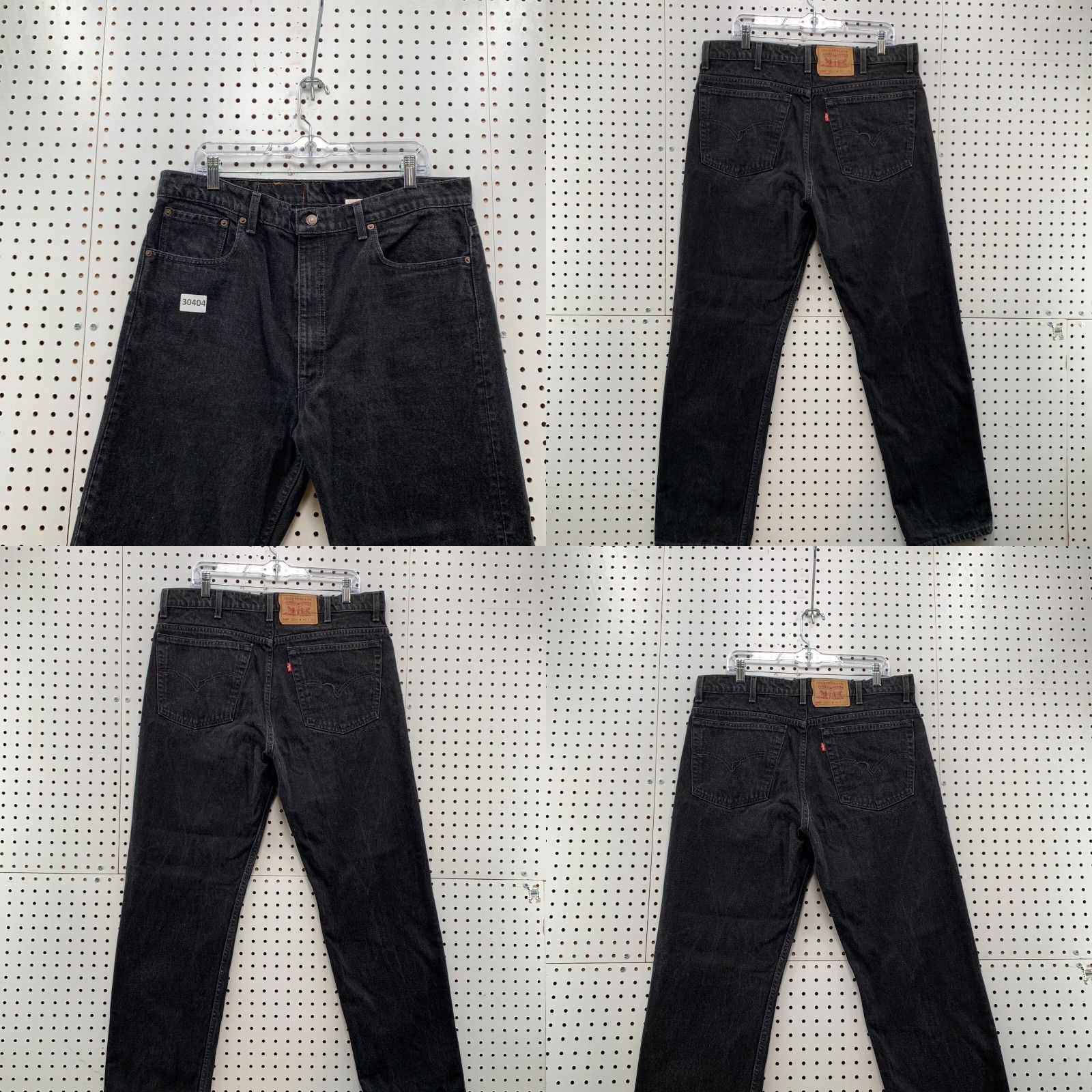 Levi's VINTAGE Levi's 505 Jeans Men’s 38x30 Regular Straight Black Denim USA 90s Mens Jeans Size US 38 / EU 54 - 8 Thumbnail