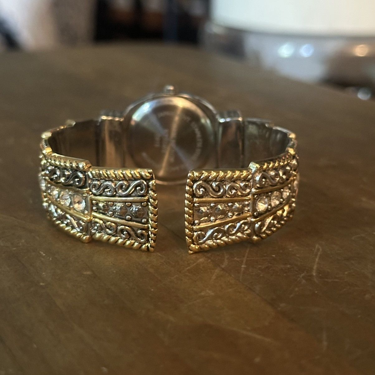 Vintage Vintage Accutime fancy two tone rhinestone cuff watch Size ONE SIZE - 7 Thumbnail