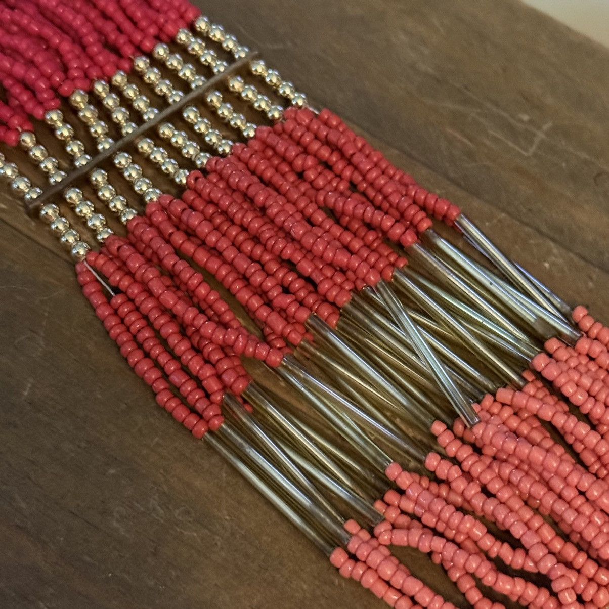 Other Long multi strand boho coral seed bead necklace Size ONE SIZE - 2 Thumbnail