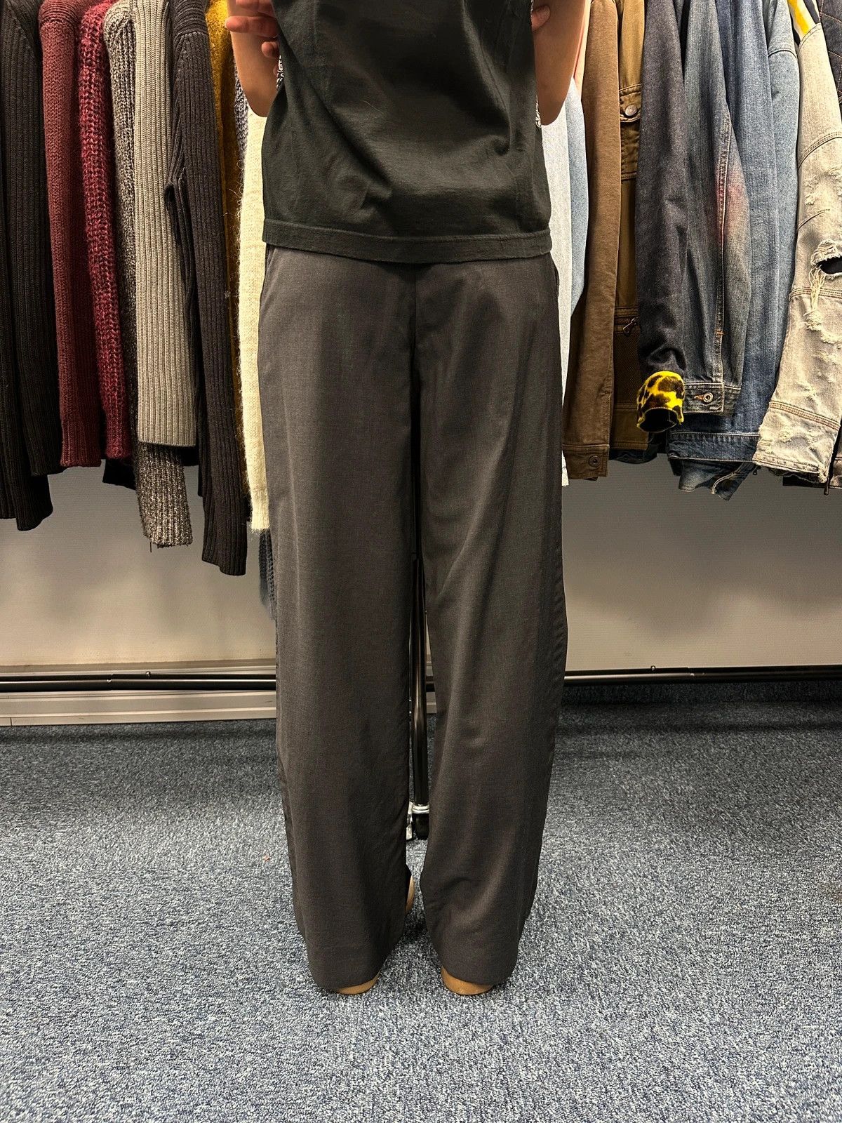 Prada Prada Milano SS2023 Raf Simons Wool Wide Legs Dress Pants Size 26" / US 2 / IT 38 - 2 Thumbnail