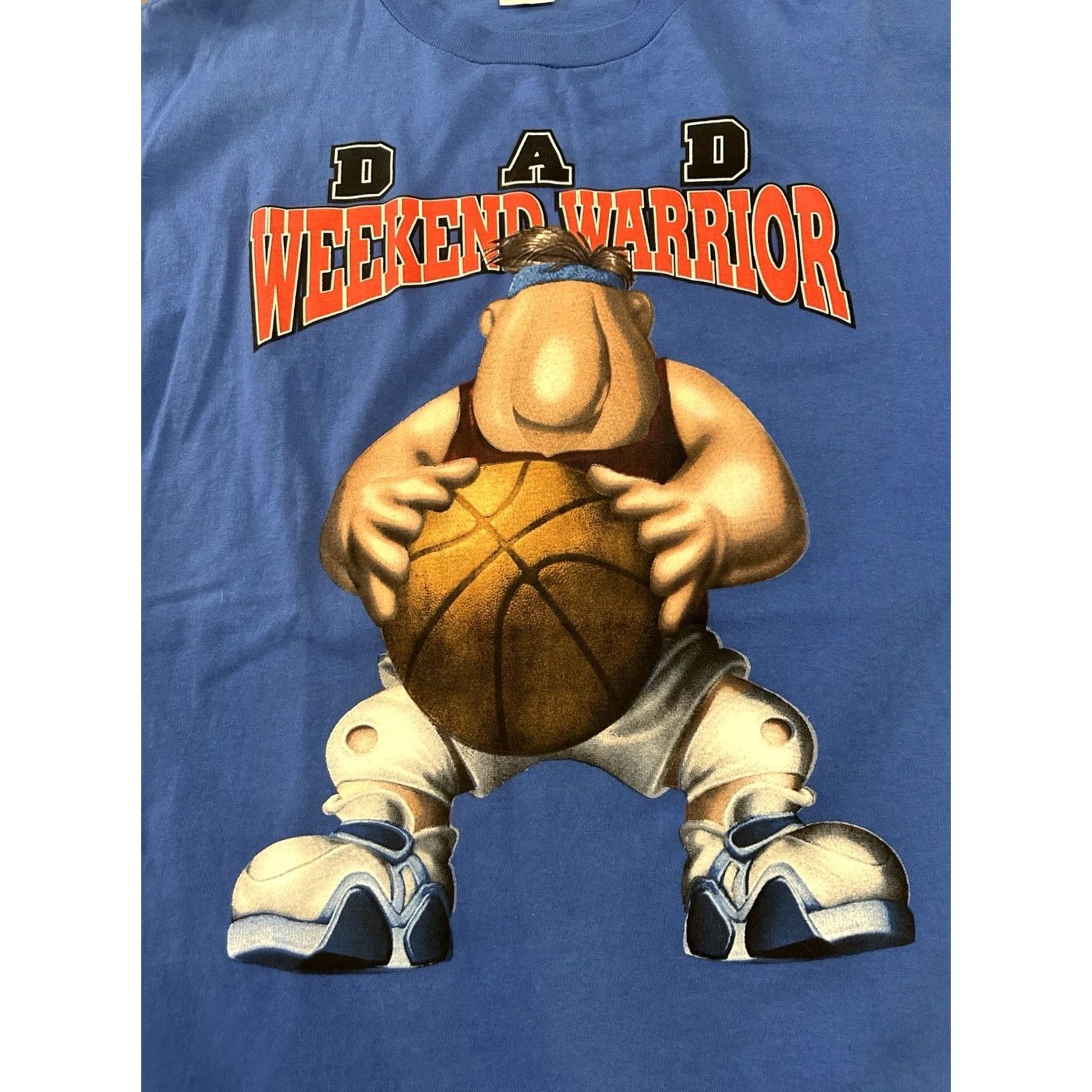 Delta VINTAGE Warrior Basketball T Shirt XL Cartoon Dad Weekend Delta Blue Mens 80s 90s Size US XL / EU 56 / 4 - 2 Thumbnail