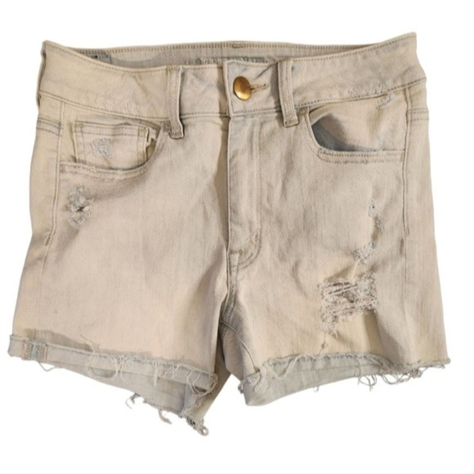 American Eagle Outfitters American Eagle Outfitters High Rise Jean Shortie 8 Size 30" / US 8 / IT 44 - 1 Thumbnail