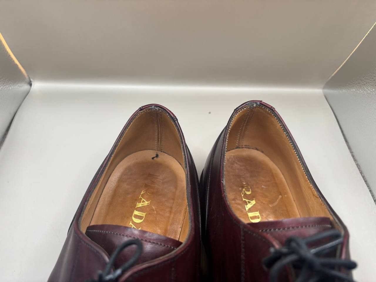 Prada PRADA Made in England Leather Cap-Toe Derby Shoes UK 12 Size US 13 / EU 46 - 16 Thumbnail