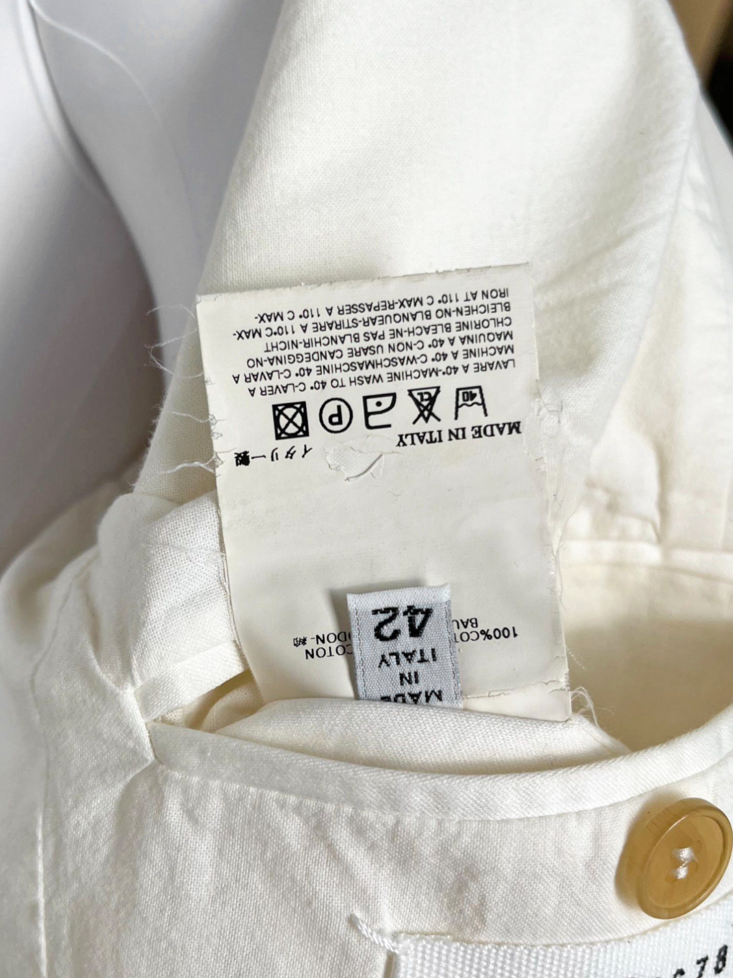Maison Margiela by Martin S/S 2006 White Cotton Blazer Size M / US 6-8 / IT 42-44 - 14 Thumbnail
