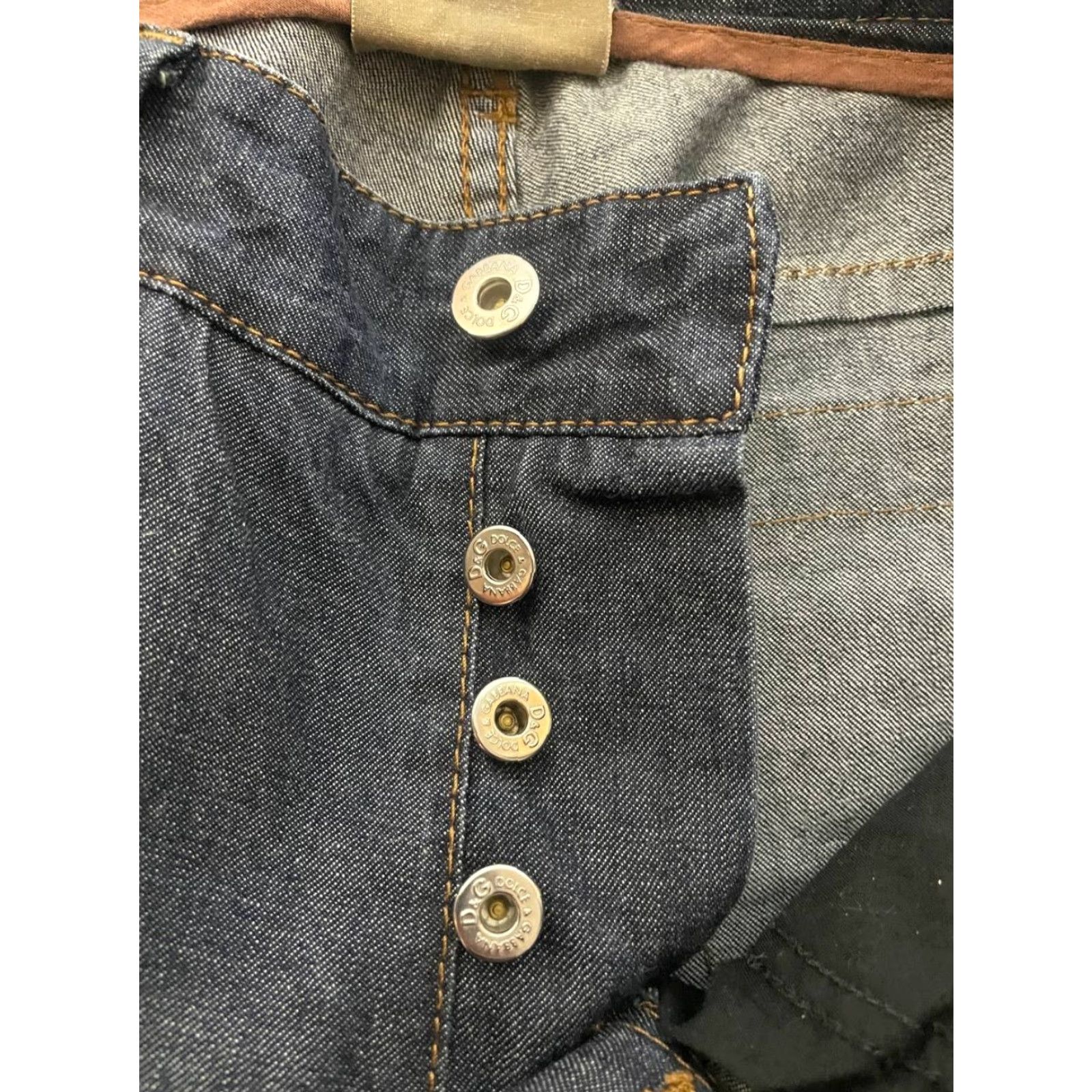 Dolce & Gabbana Dolce&Gabbana Mens Denim Jeans Size M Blue Denim Cotton Straight Leg Jeans Regular Rise 5-Pocket Size US 31 - 7 Thumbnail