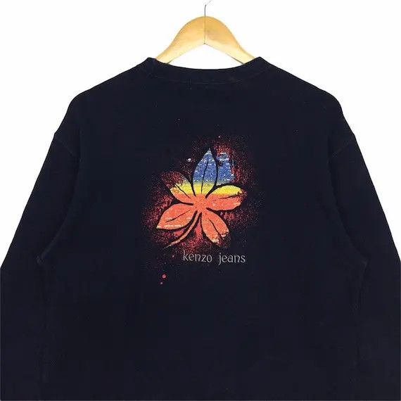 Kenzo Vtg KENZO PARIS JEANS Floral Crewneck Sweatshirt Pullover Size M / US 6-8 / IT 42-44 - 6 Thumbnail
