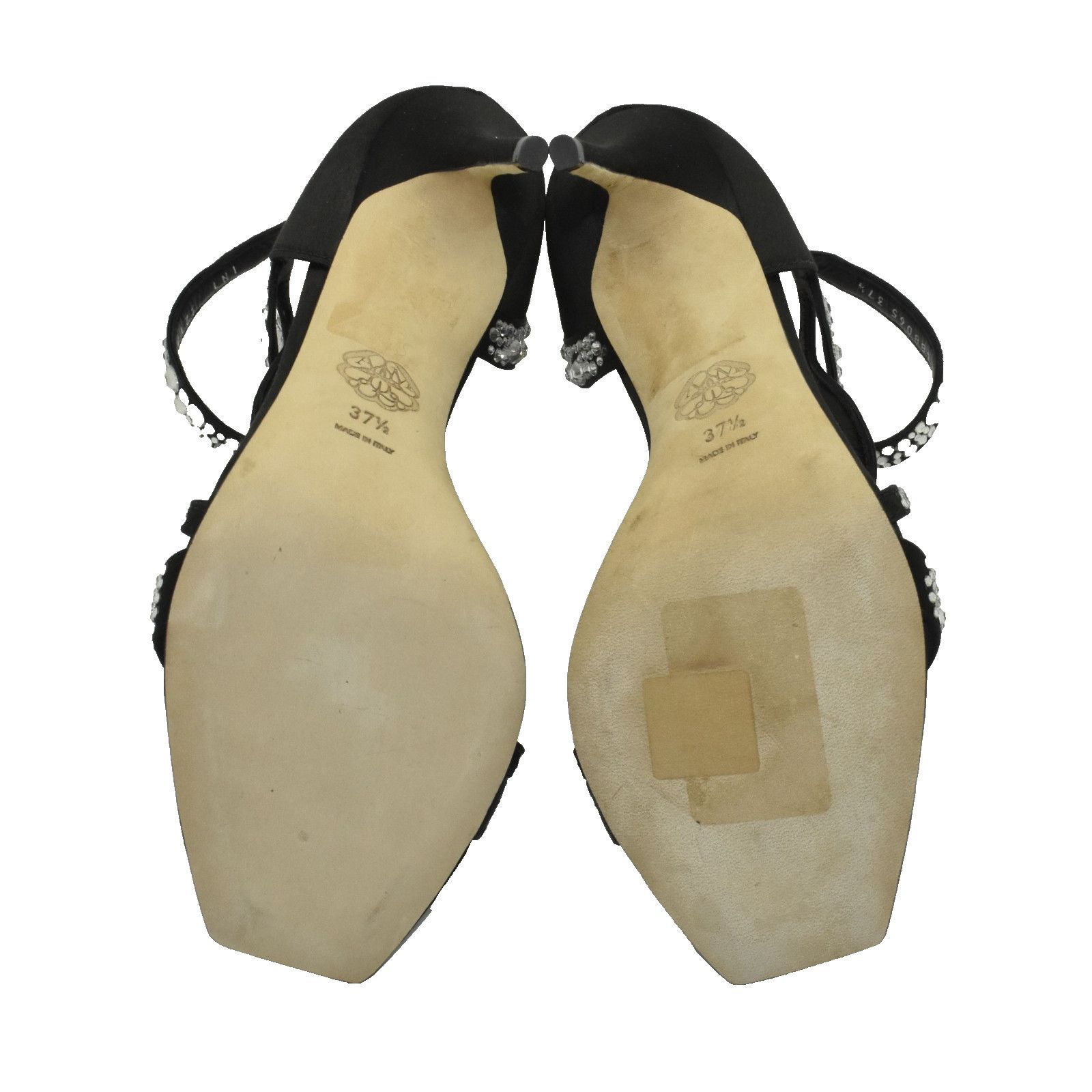 Alexander McQueen ALEXANDER MCQUEEN Crystal Embellished Satin Shoes Heels 37.5 Size US 7 / IT 37 - 6 Thumbnail