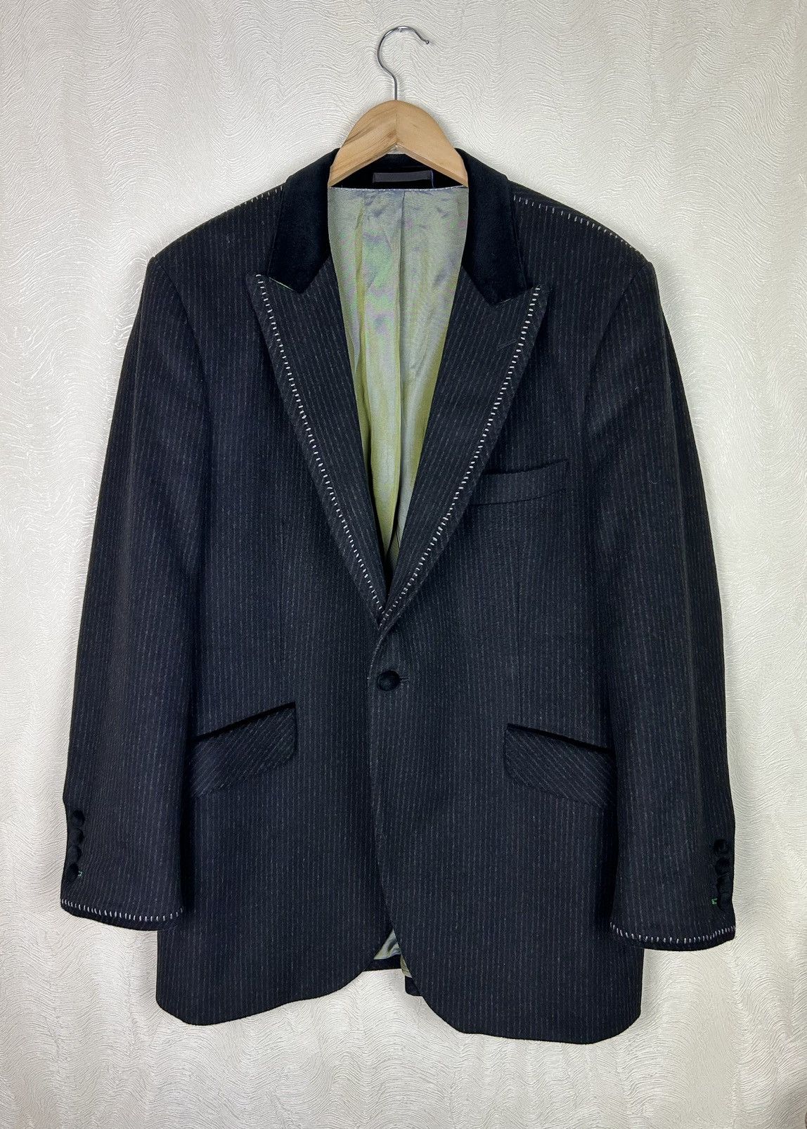 Designer × Esquire Holland Esquire Striped Wool Blazer Jacket Size EU54 Size 44R - 1 Thumbnail