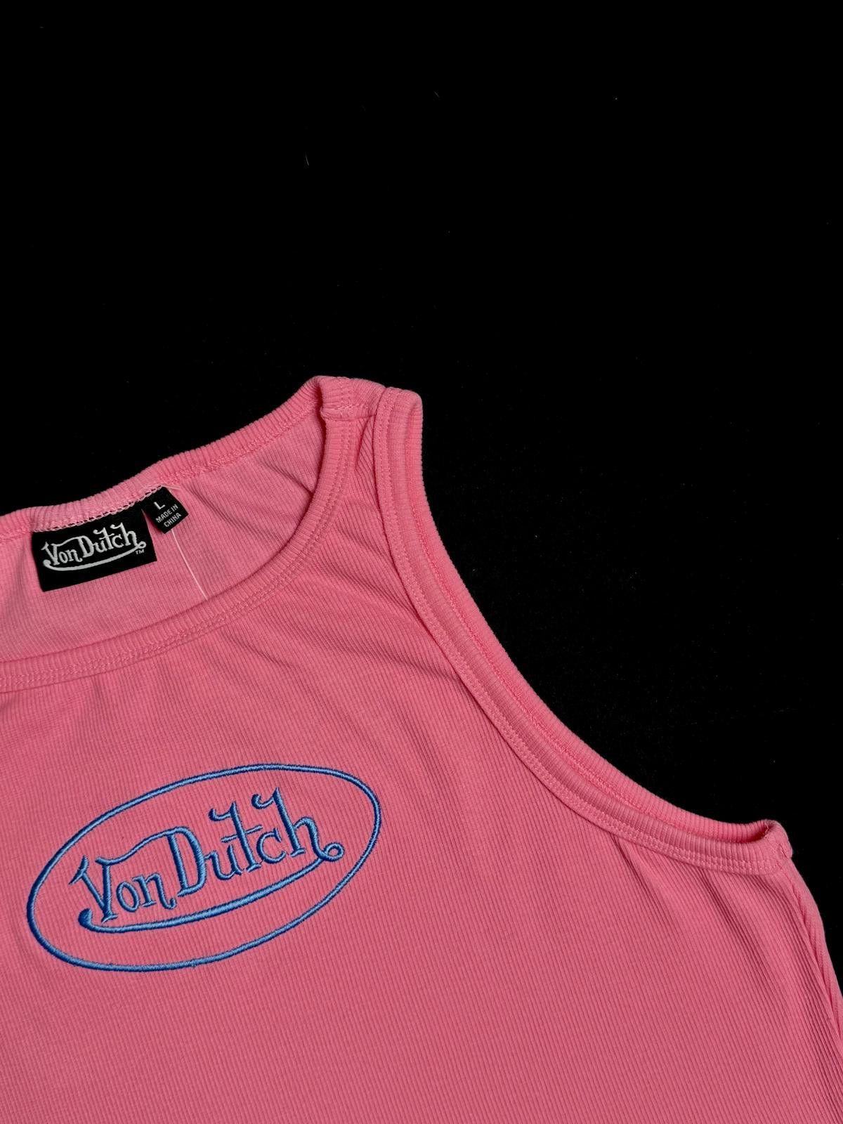 Von Dutch Y2k Von Dutch Classic Cropped Pink Blue Tank Top L Size L / US 10 / IT 46 - 2 Thumbnail