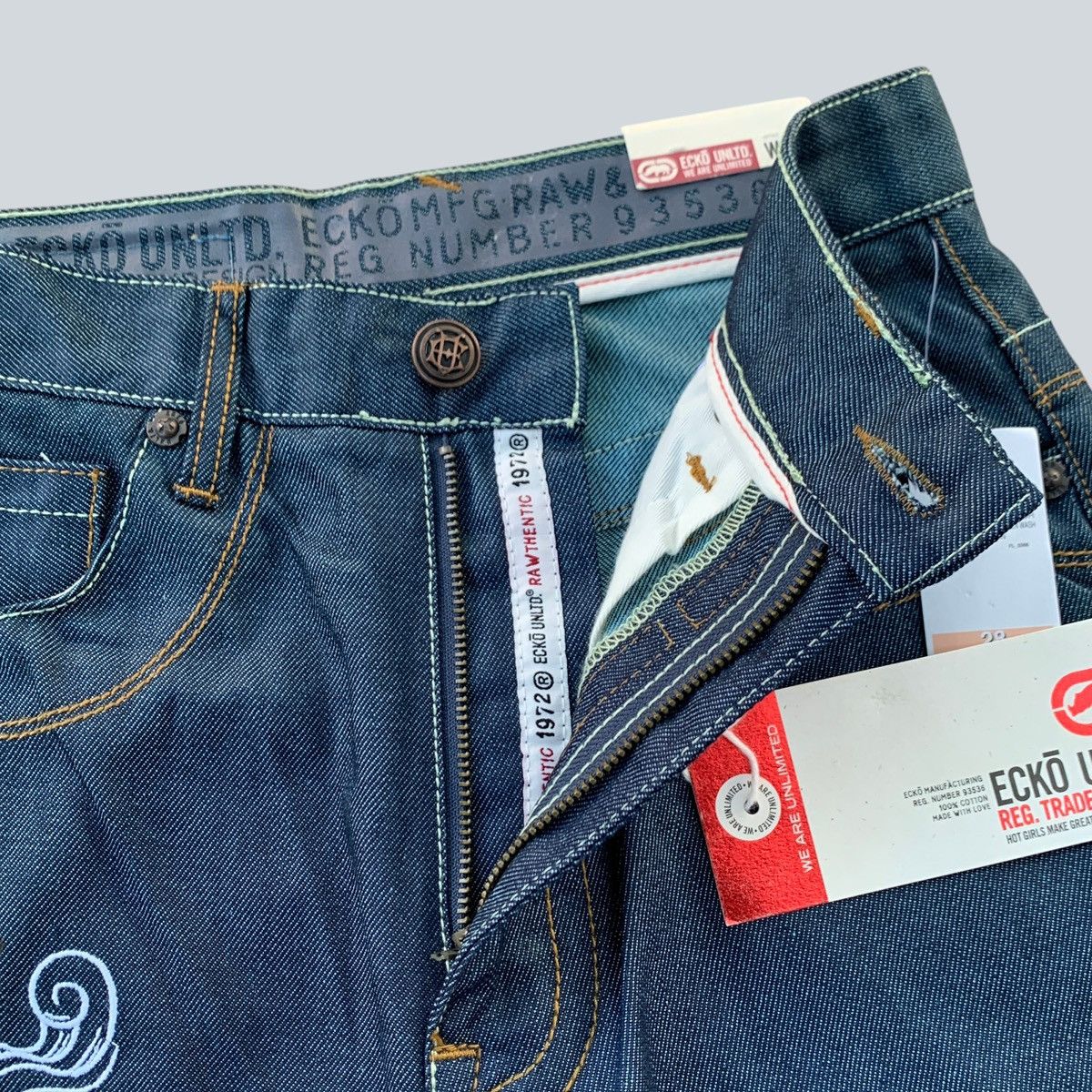 Ecko Unltd. Vintage 2000 Ecko Unltd. Rhino City Graffiti Print Baggy Fit Size US 28 / EU 44 - 12 Thumbnail