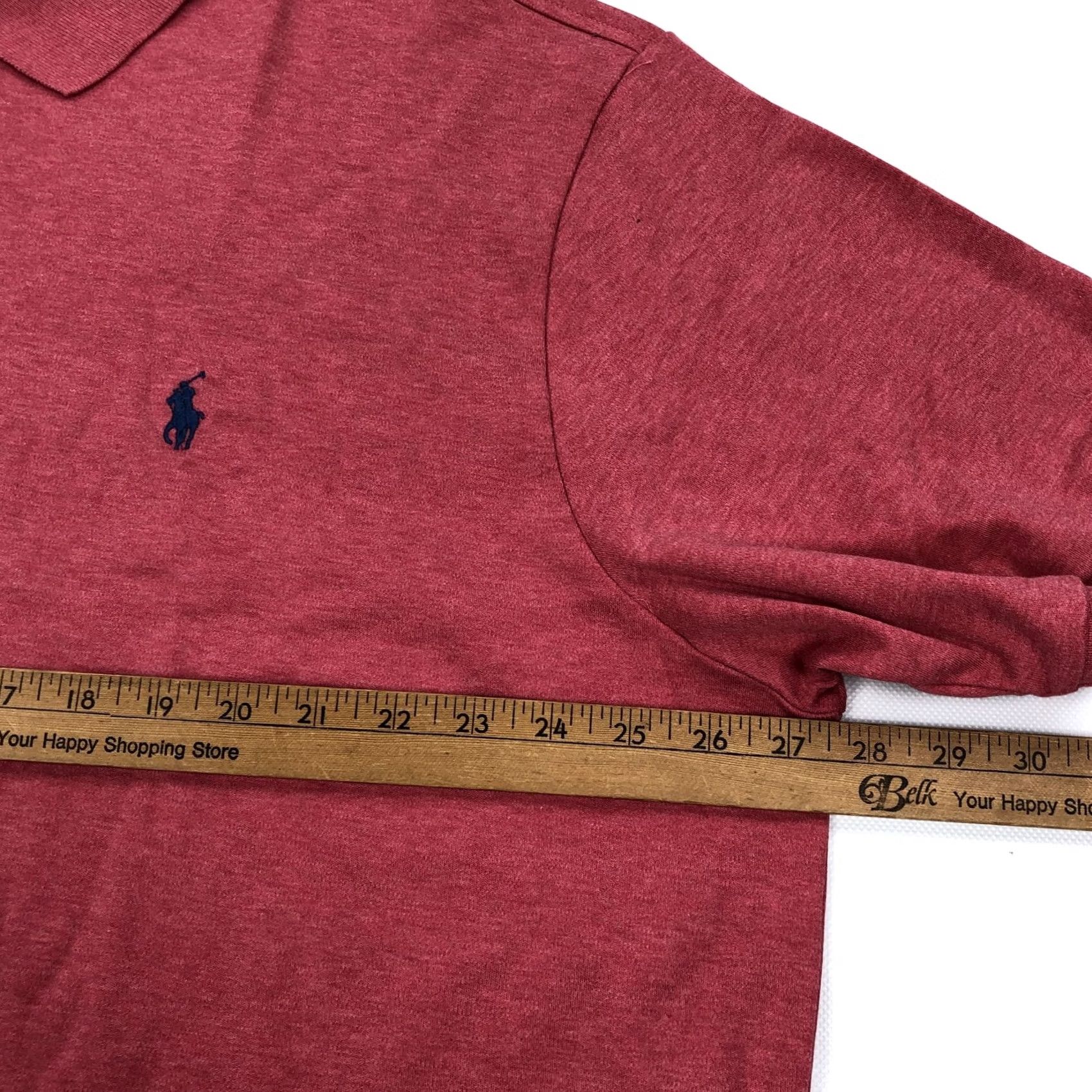Polo Ralph Lauren VINTAGE Polo Ralph Lauren Polo Shirt Short Sleeve 2XB Men Big & Tall Red Nantucket 55in Embroidered Pony Button Collar Size US XXL / EU 58 / 5 - 6 Thumbnail
