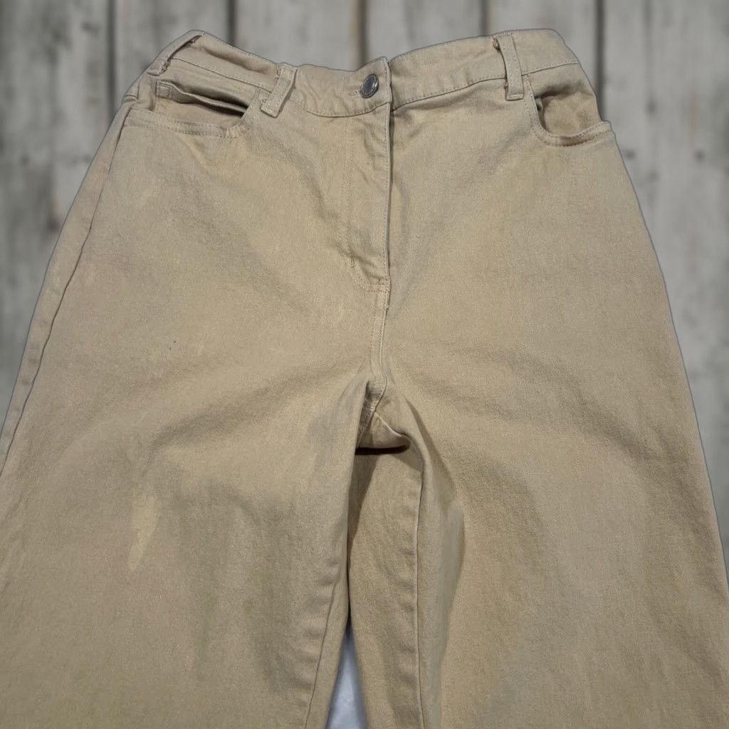 Denim & Co. VINTAGE Denim & Co Pants Women’s XS Khaki Elastic Waist Cotton Spandex Size 26" / US 2 / IT 38 - 1 Thumbnail
