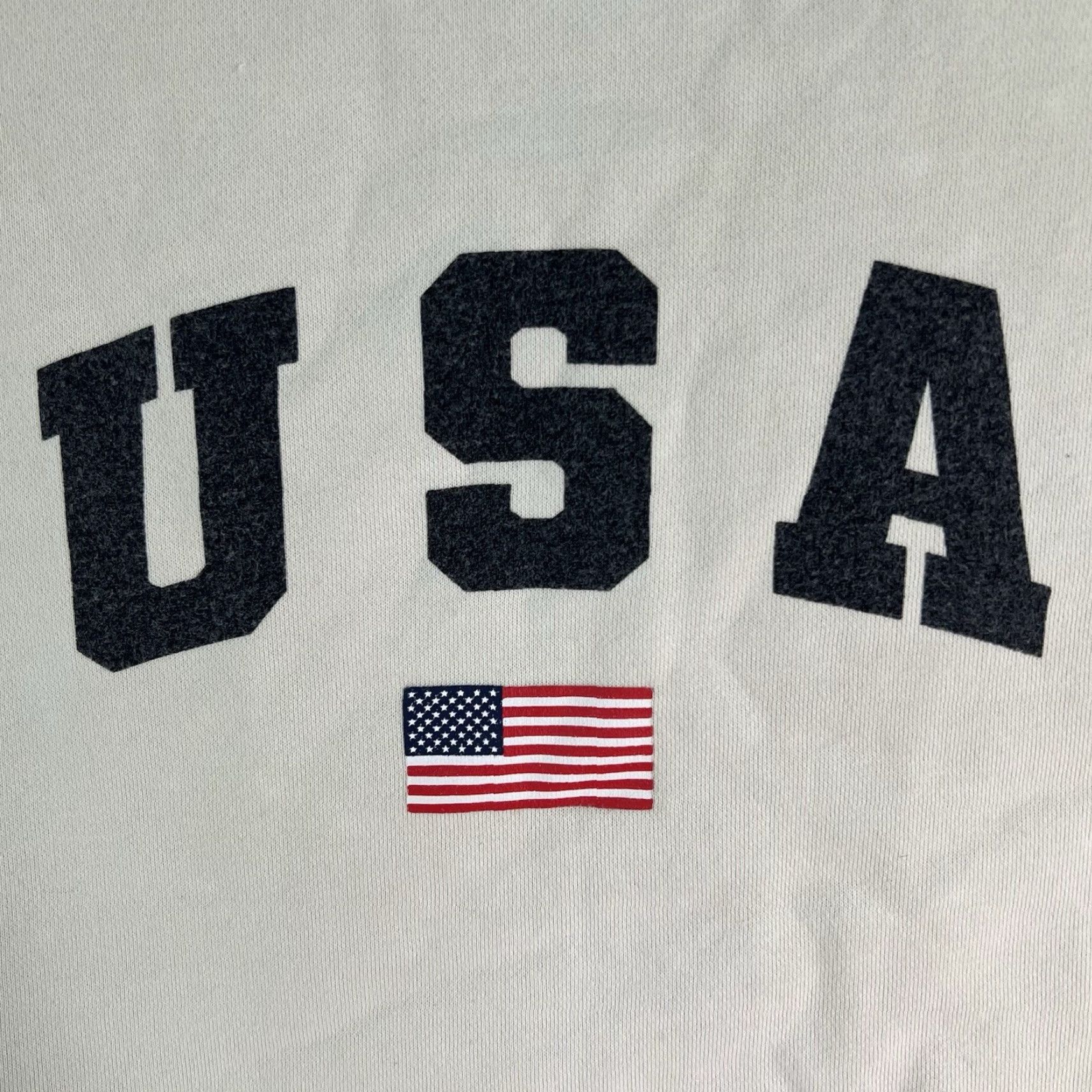 PRINCESS POLLY Princess Polly USA Crewneck Sweatshirt Cream Size 6 Pullover Women Knit Long Sleeve Logo Ivory Crew Neck Activewear Machine Washable Size M / US 6-8 / IT 42-44 - 2 Thumbnail