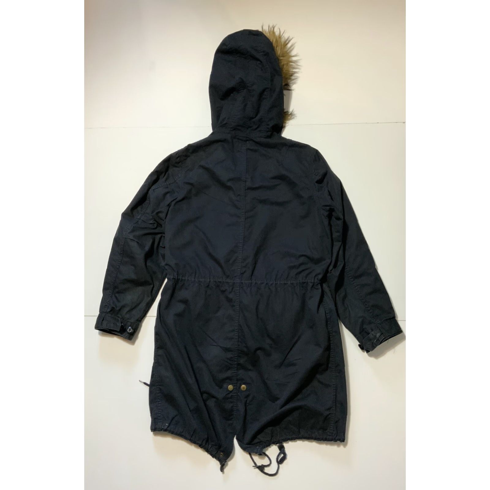 Vintage Vanquish Shibuya Tokyo Japan Navy Blue Faux Fur Hooded Fishtail Parka Jacket SM Mens Size S Blue Hooded Parka Jacket Size US S / EU 44-46 / 1 - 3 Thumbnail