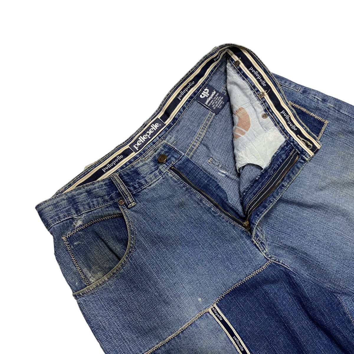 Pelle Pelle × Vintage Pelle Pelle patchwork distressed denim Size US 34 / EU 50 - 5 Thumbnail
