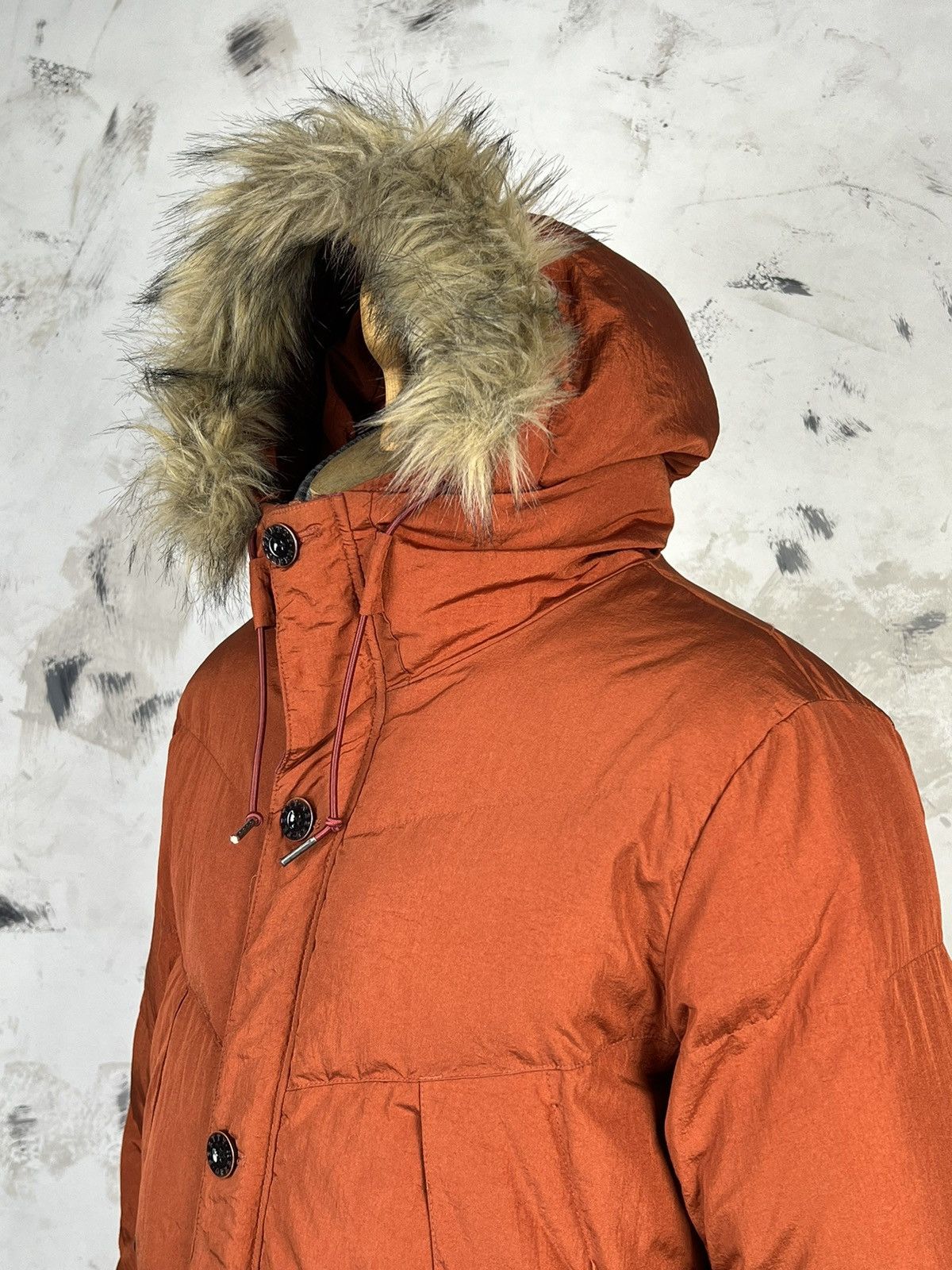Pretty Green Pretty Green Orange Bomber Jacket Fur Hood Size S - M Size US S / EU 44-46 / 1 - 5 Thumbnail
