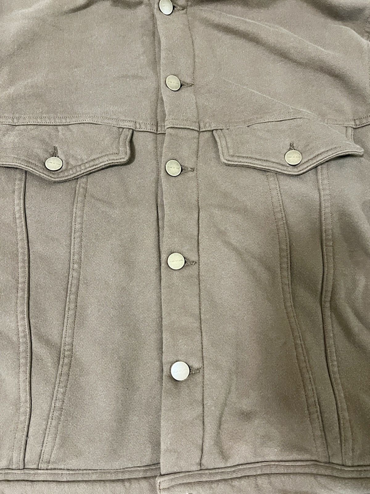 Fear of God FEAR OF GOD Fleece-Back Cotton-Jersey Trucker Jacket Size US S / EU 44-46 / 1 - 12 Thumbnail