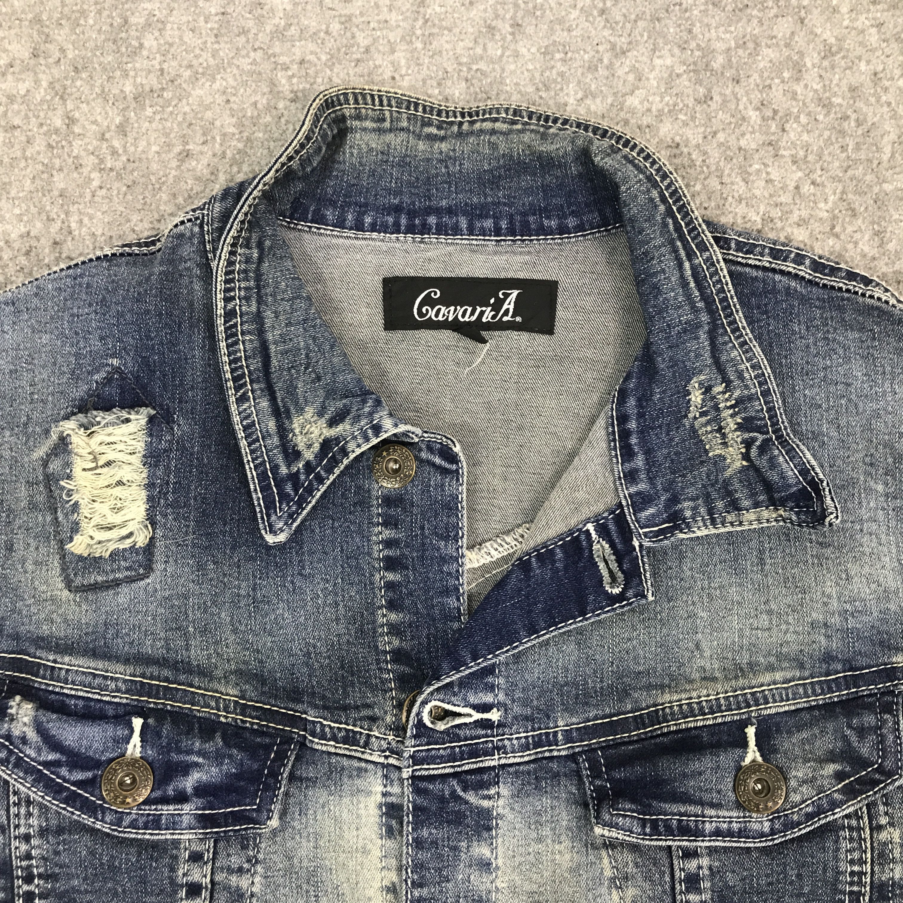 Japanese Brand Gavaria Distressed Button denim jacket Size US L / EU 52-54 / 3 - 8 Thumbnail