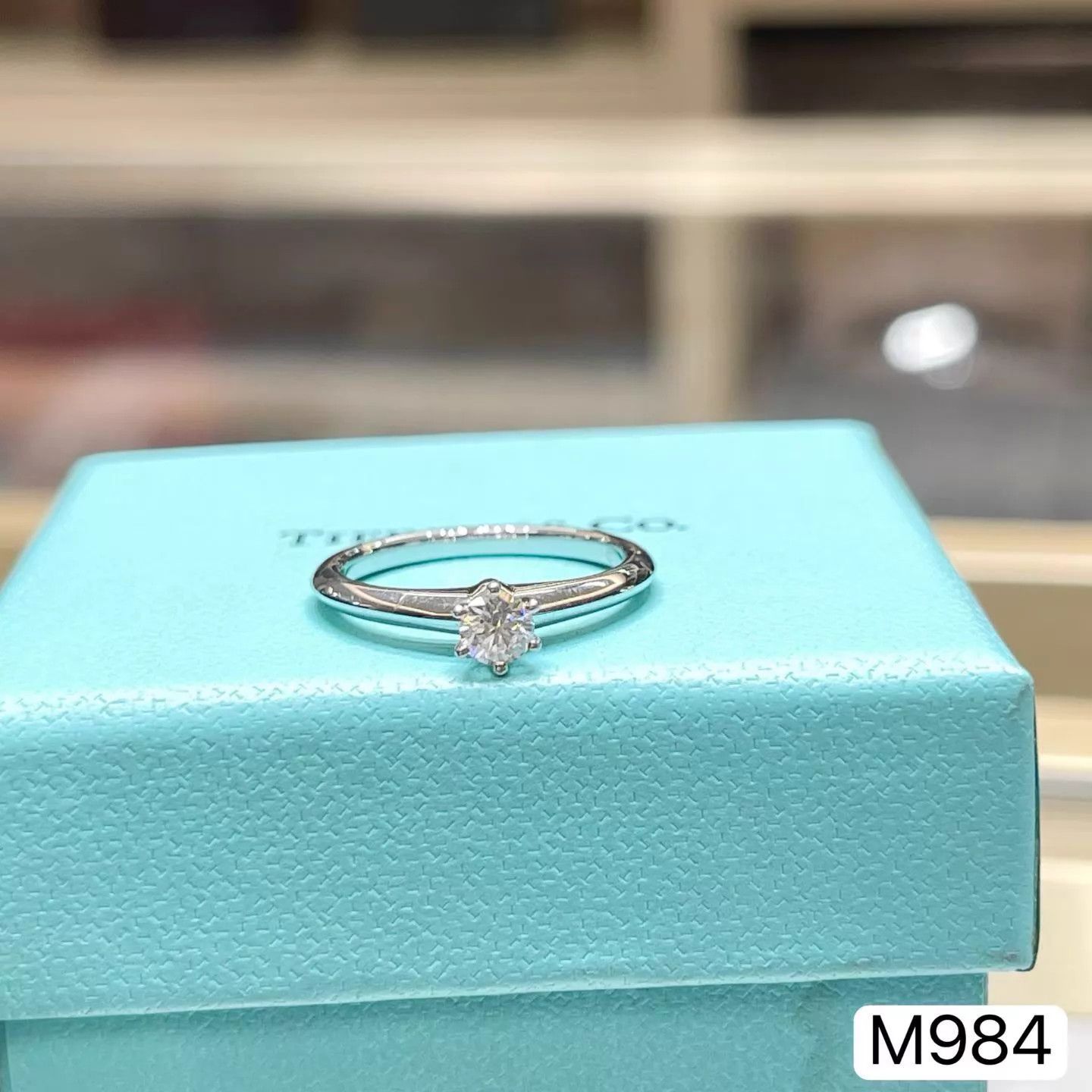 Tiffany & Co. Tiffany & Co. 24pt Diamond Ring Pt950 Size51 Box M984 Size ONE SIZE - 7 Thumbnail