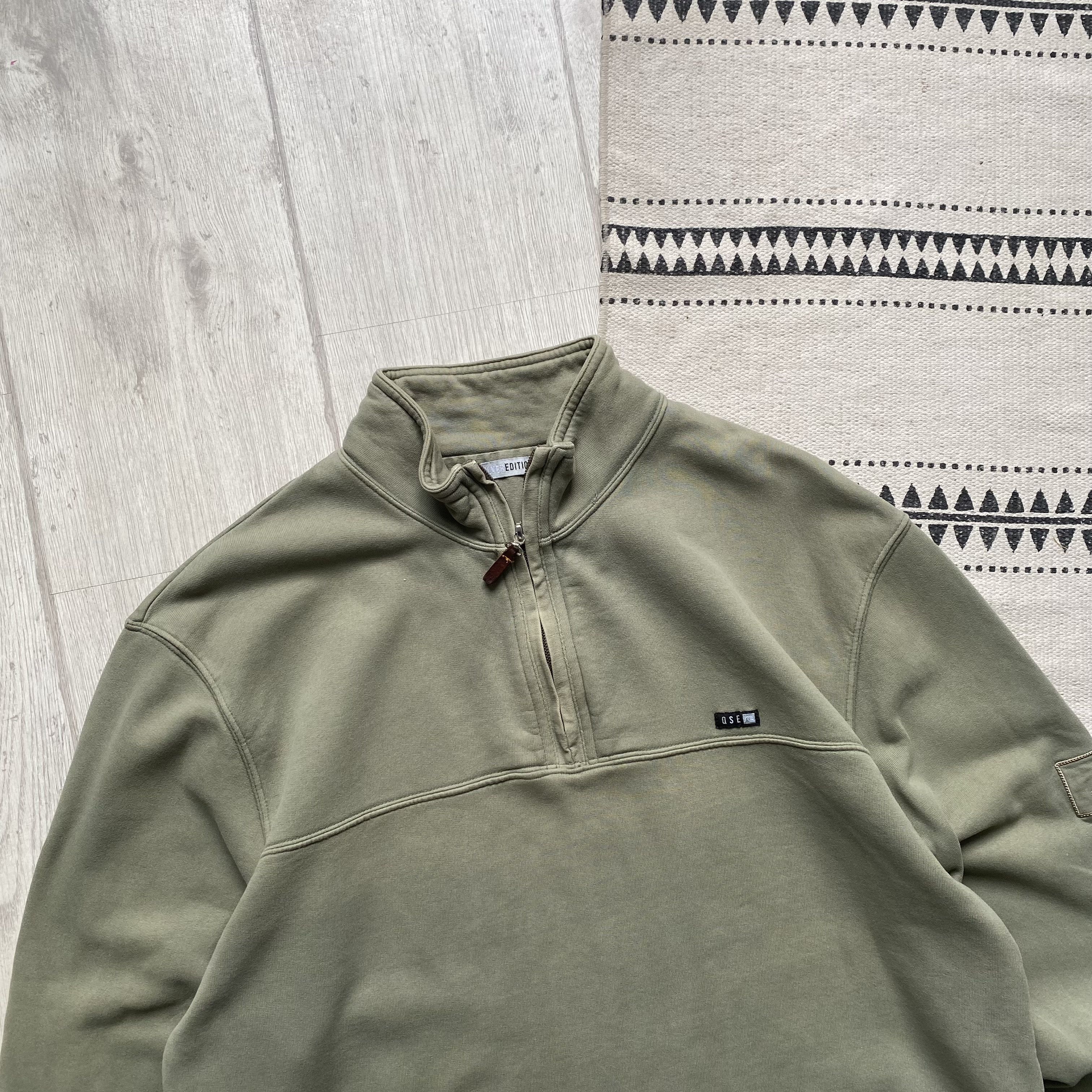 Quiksilver Vintage Faded Quiksilver Sweatshirt half zip sweater Size US M / EU 48-50 / 2 - 2 Thumbnail