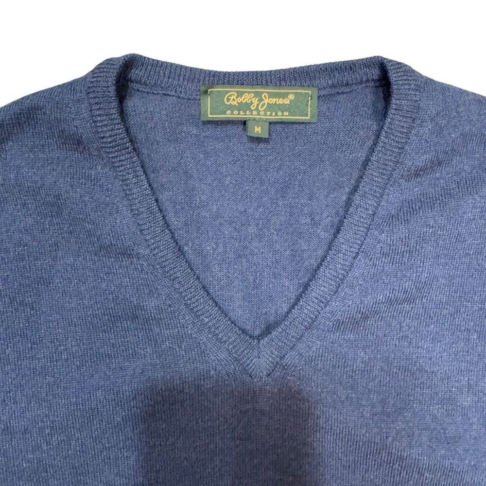 Bobby Jones Bobby Jones Signature 100% Merino Wool V-Neck Blue Made In Size US M / EU 48-50 / 2 - 4 Thumbnail