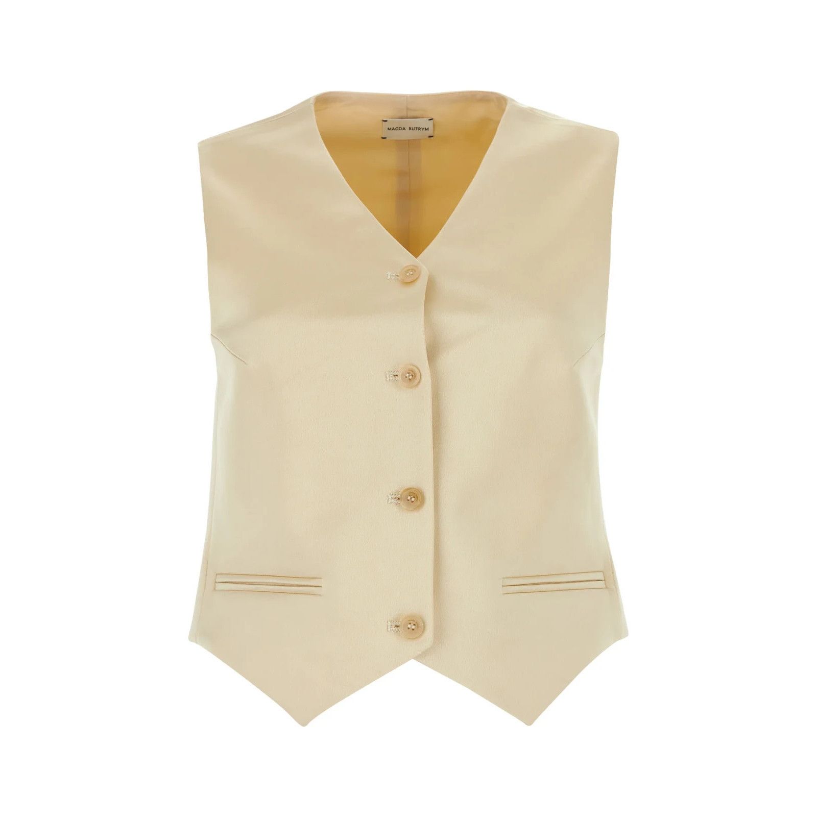 MAGDA BUTRYM Cream Cotton Blend Vest New & Authentic (Women'