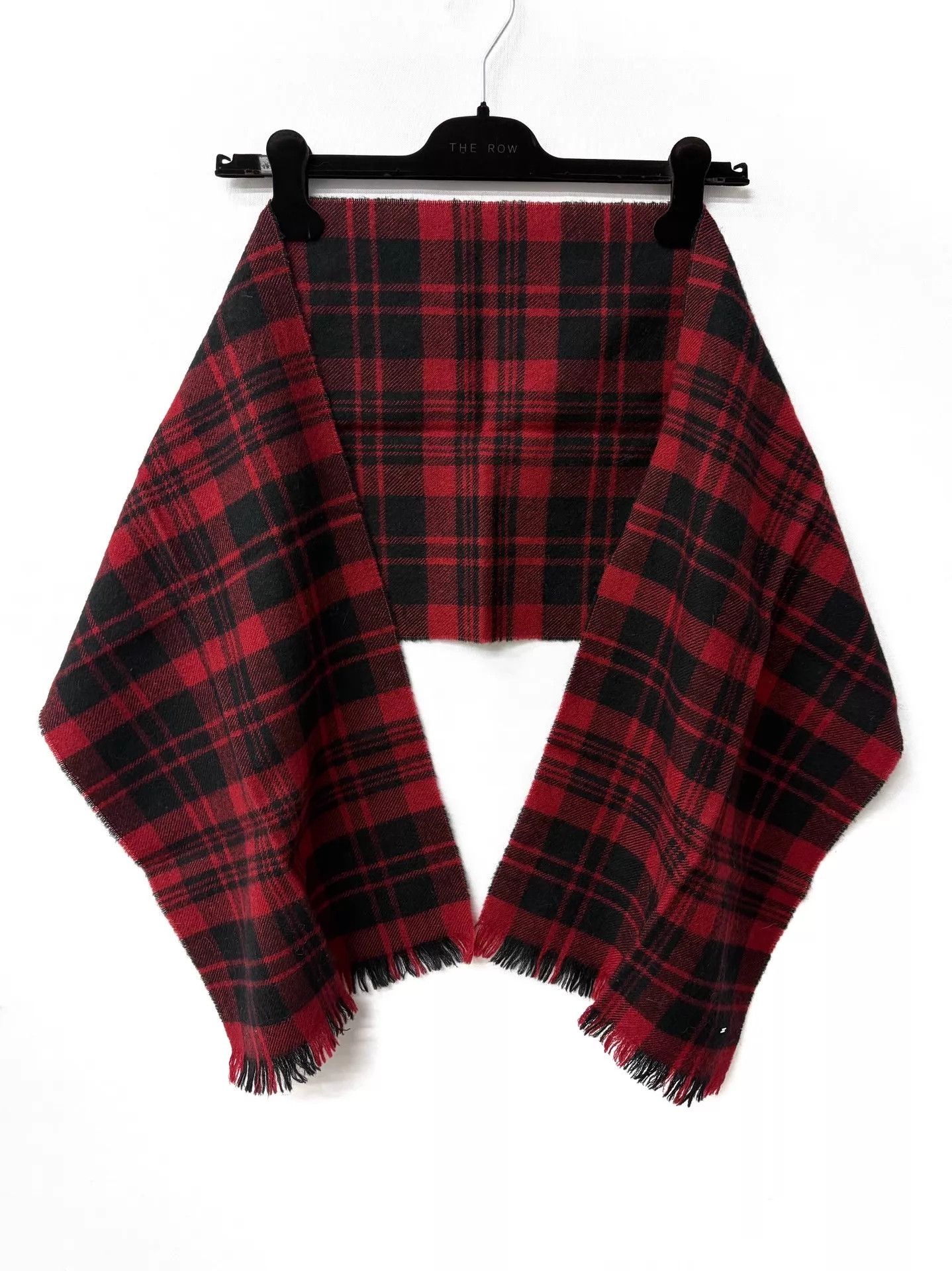Saint Laurent Paris Saint Laurent SLP14AW Runway British Red Check Wool Scarf Size ONE SIZE - 1 Thumbnail