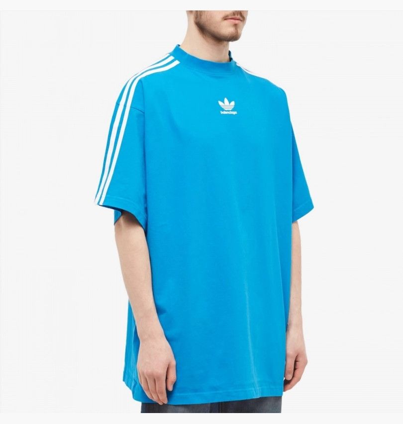Adidas × Balenciaga o1la1rc1a0924 Short Sleeve Shirt in Blue/White Size US XL / EU 56 / 4 - 3 Thumbnail