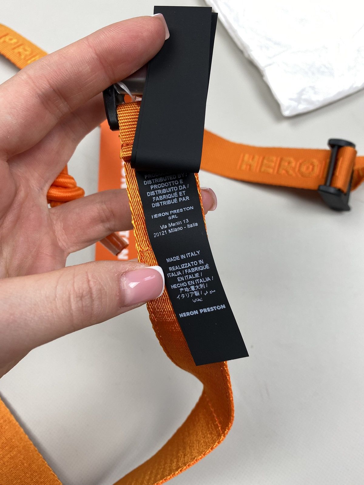 Heron Preston BNWT! Heron Preston Tiny Tape Magnetic Belt one size orange Size ONE SIZE - 11 Thumbnail