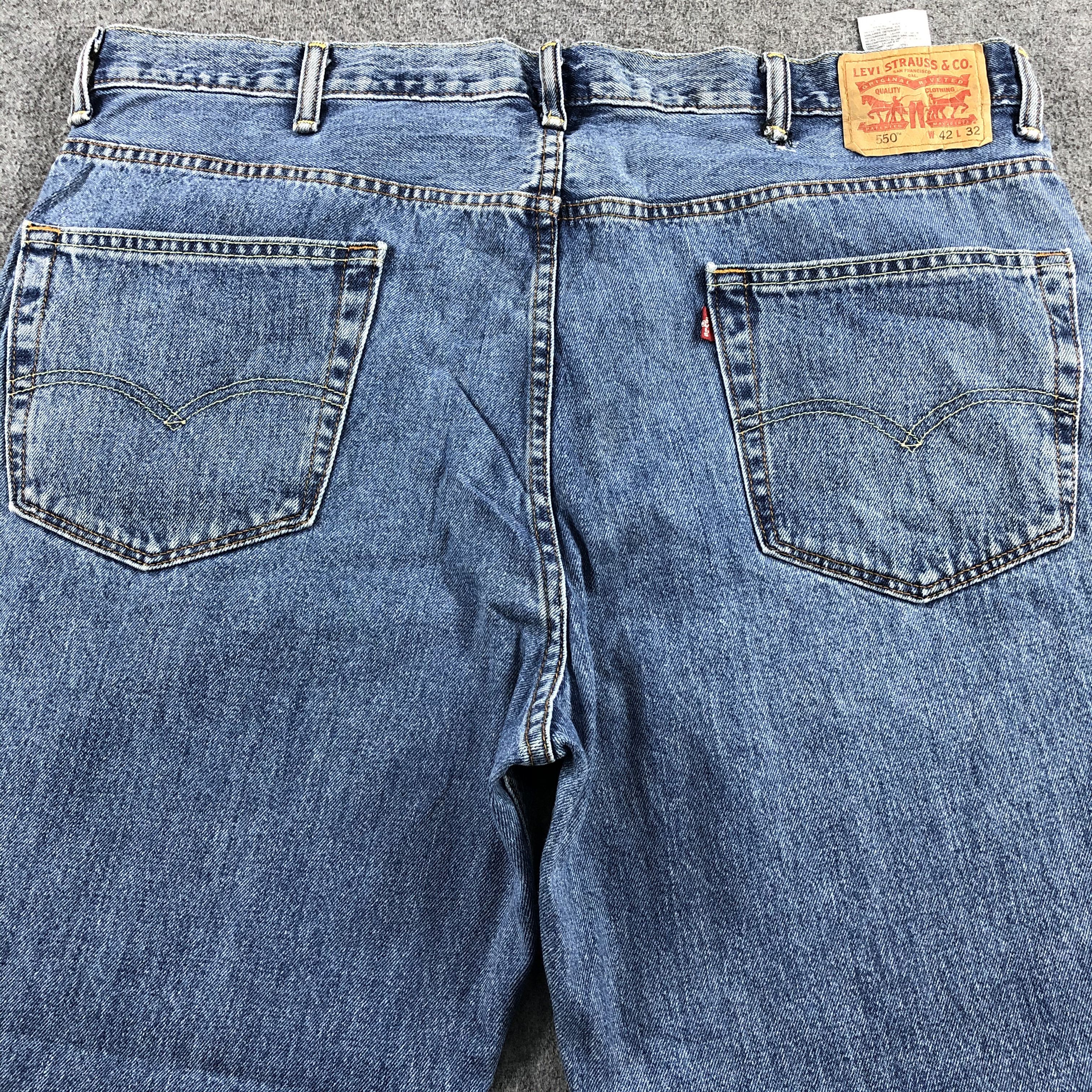 Levi's Vintage Blue Wash Levis 550 Jeans-J2210 Size US 42 / EU 58 - 4 Thumbnail