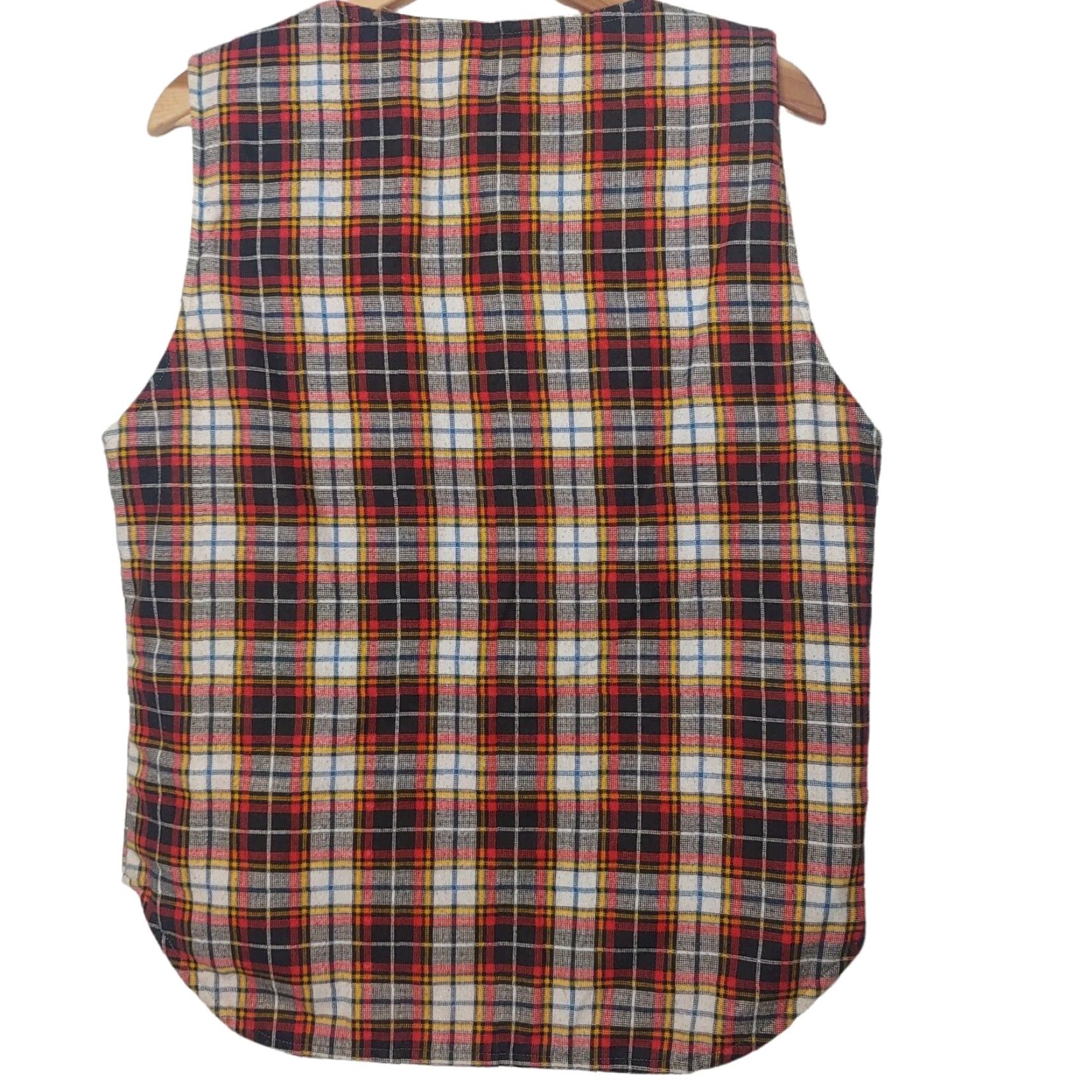Vintage VINTAGE Klondike Vest Mens M Quilted Lined White Red Plaid Pearl Snaps Western/Hipster Workwear Grandpa USA Vest Size US M / EU 48-50 / 2 - 2 Thumbnail